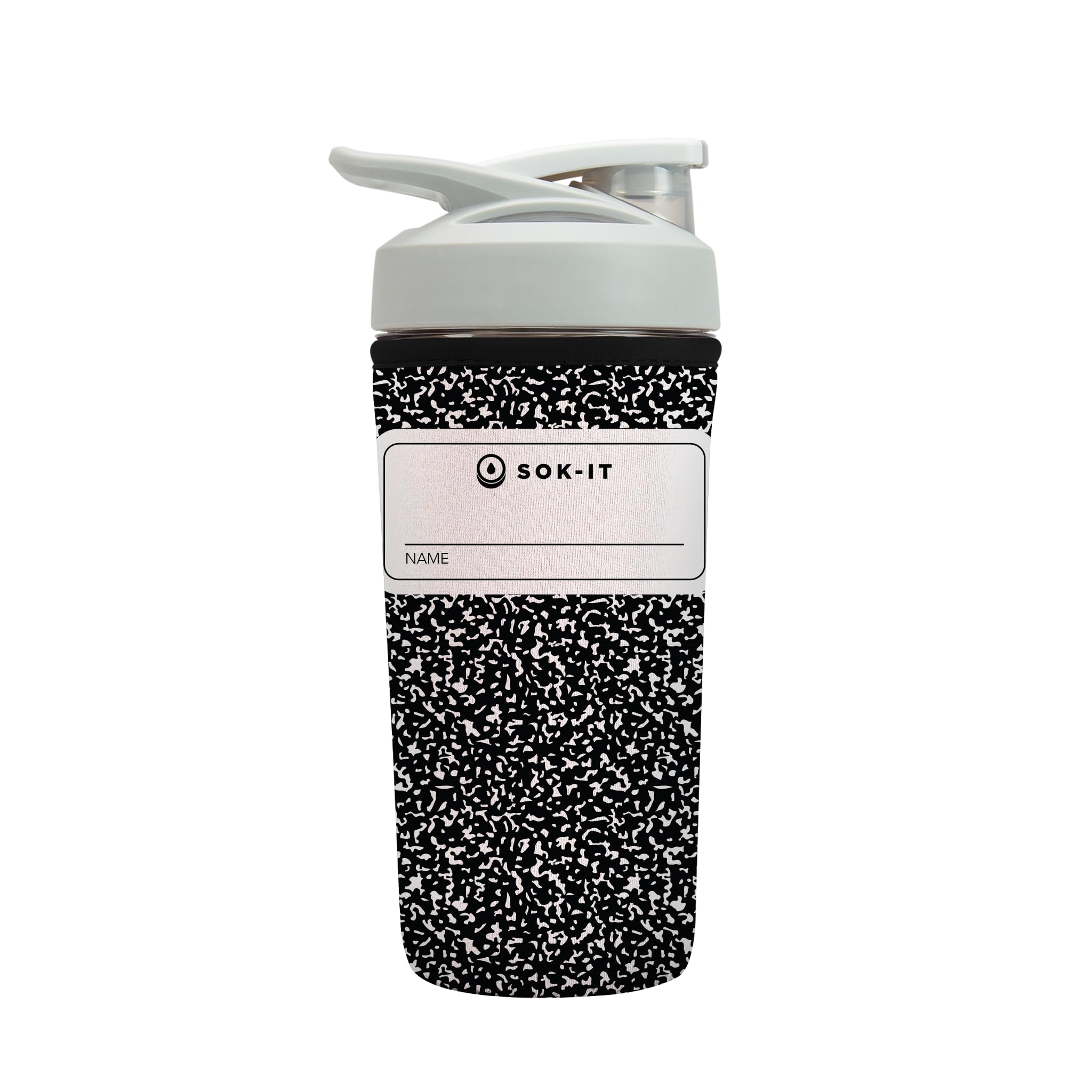 Sok It BotlSok Protein Blender Shaker Bottle Sleeve Insulated Neoprene Cover (Compose Yourself, Fits 28oz Blender)