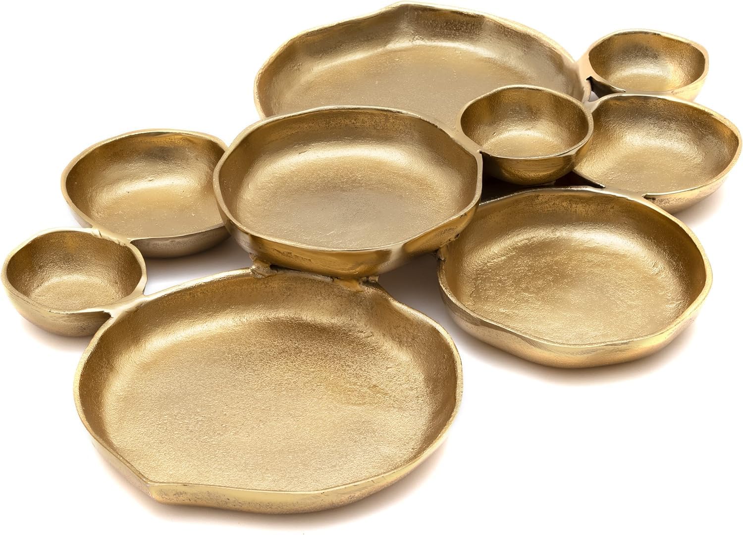 Cluster Decorative Bowls, Bright Gold Brass - Decoration, Snack Tray Bowl