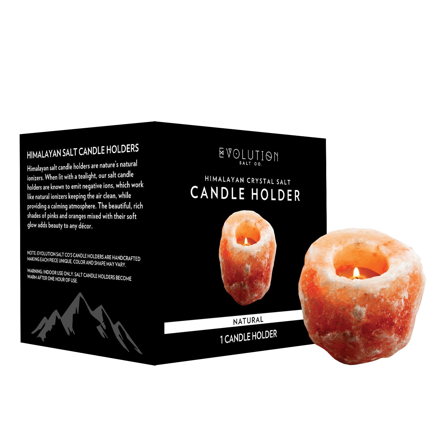Evolution Salt ENC-01 Natural Tealight Candle Holder 1 Hole, 1 EA