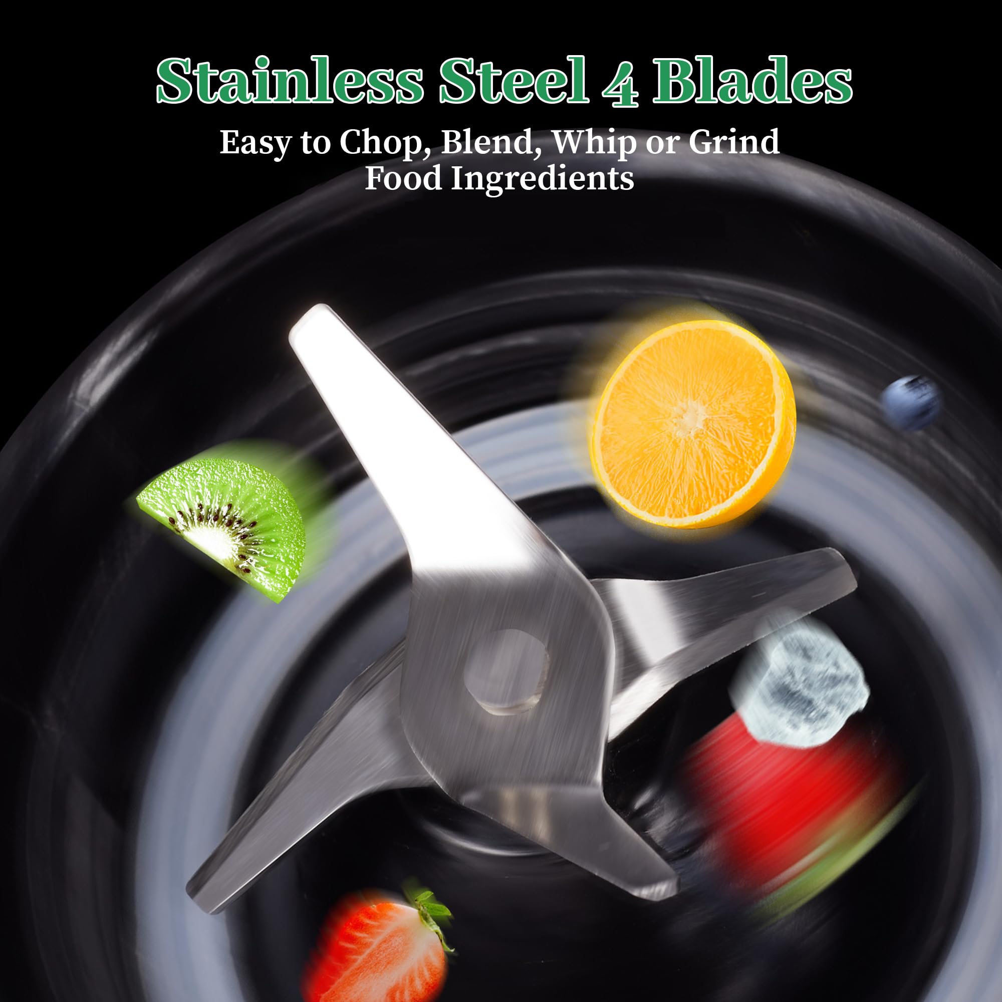 Jusante Kitchen Blender, 500W Countertop Blender With 52Oz Plastic Jar For Smoothies Milkshake Desserts Nut Butter, Cocktails Sa