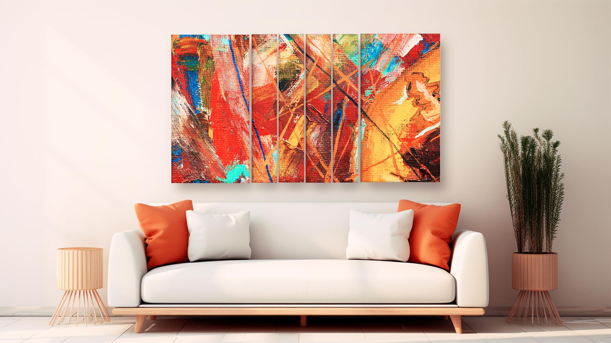 Casperme Abstract Theme - Engineered Wood Wall Painting, Multicolor, Modern, 60 X 36 Inches