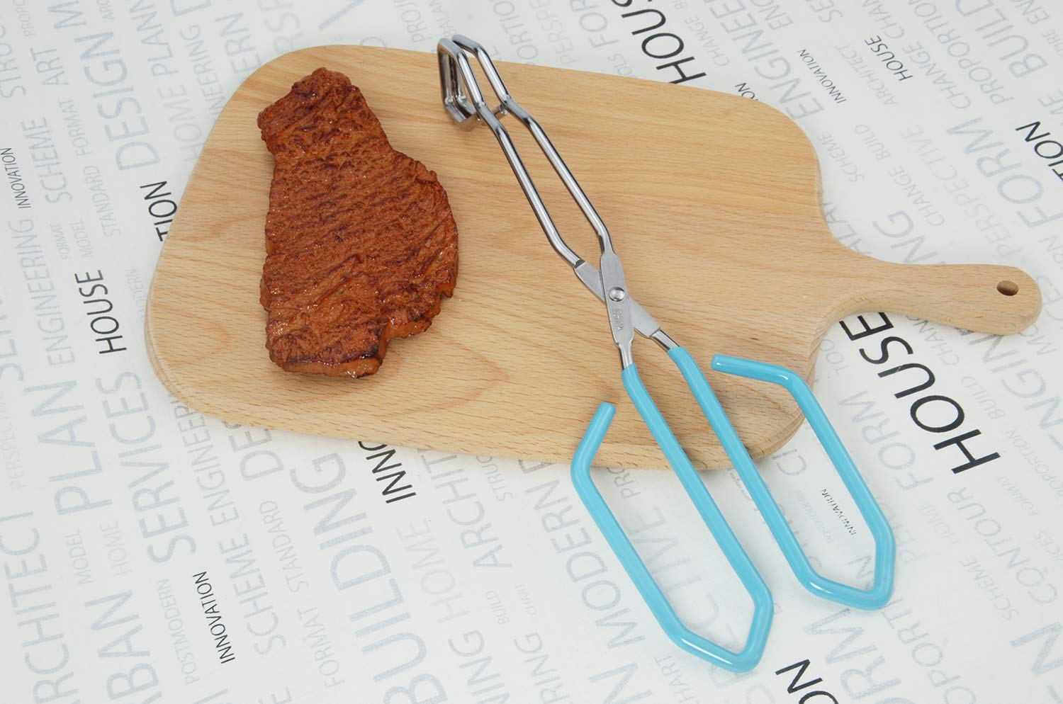 Hinmay Kitchen Scissor Tongs 11-Inch Heavy Duty Stainless Steel Scissor Cooking Tongs