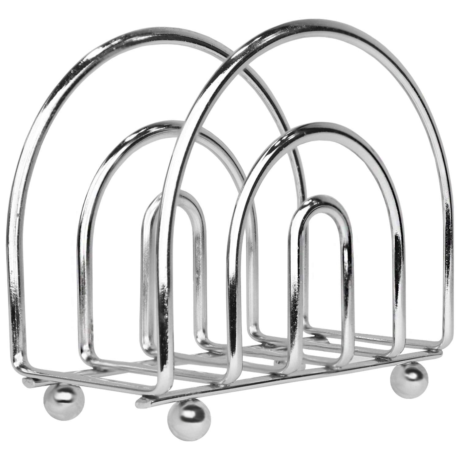Blue Donuts Chrome Collection Napkin Holder - Classic Napkin Holders For Tables, Dining Table Napkin Holders For Kitchen, Kitche