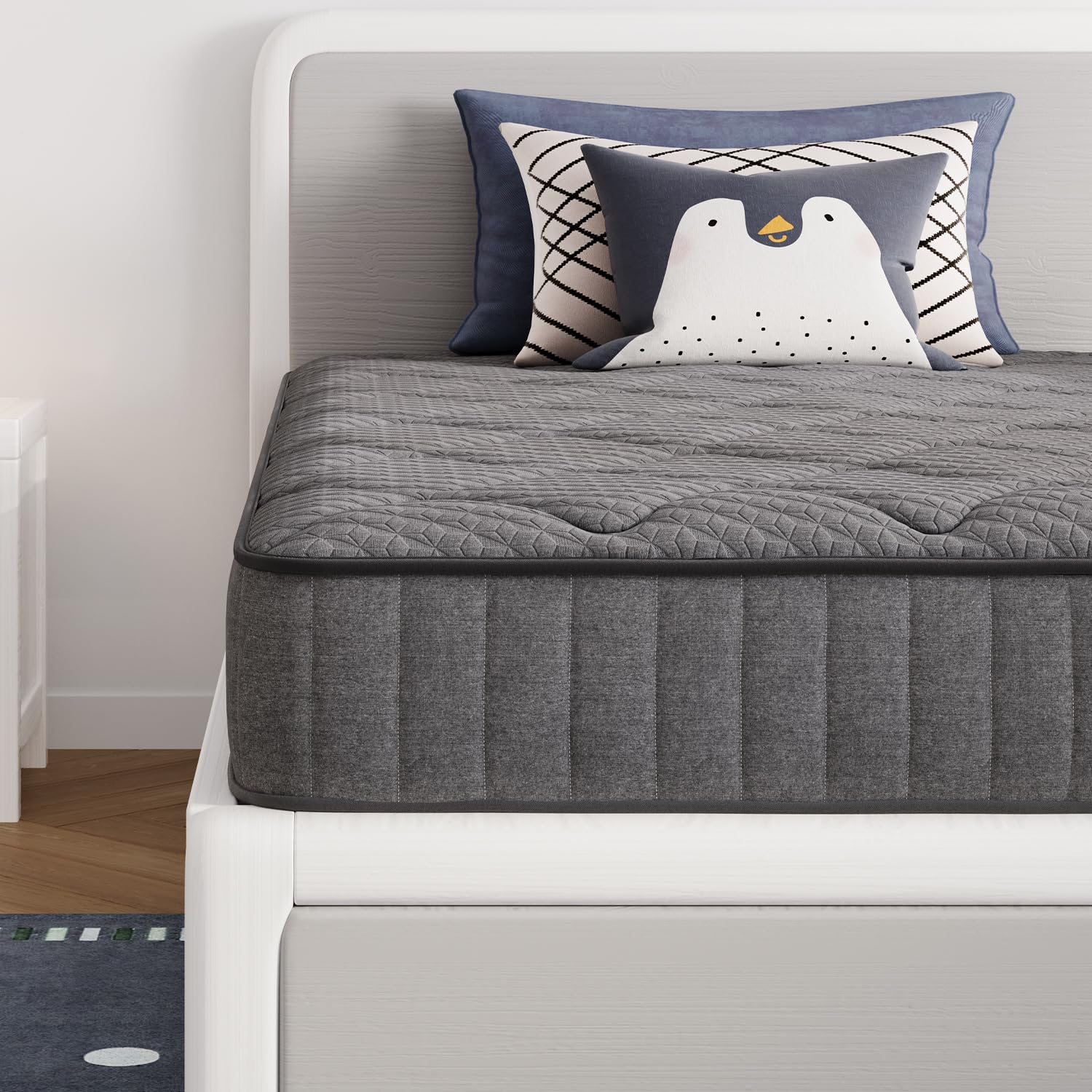 Avenco 8 Inch Full Size Mattress, Full Mattress In A Box, Medium Firm Hybrid Mattresses With Smarts Coil And Gel Memory Foam For