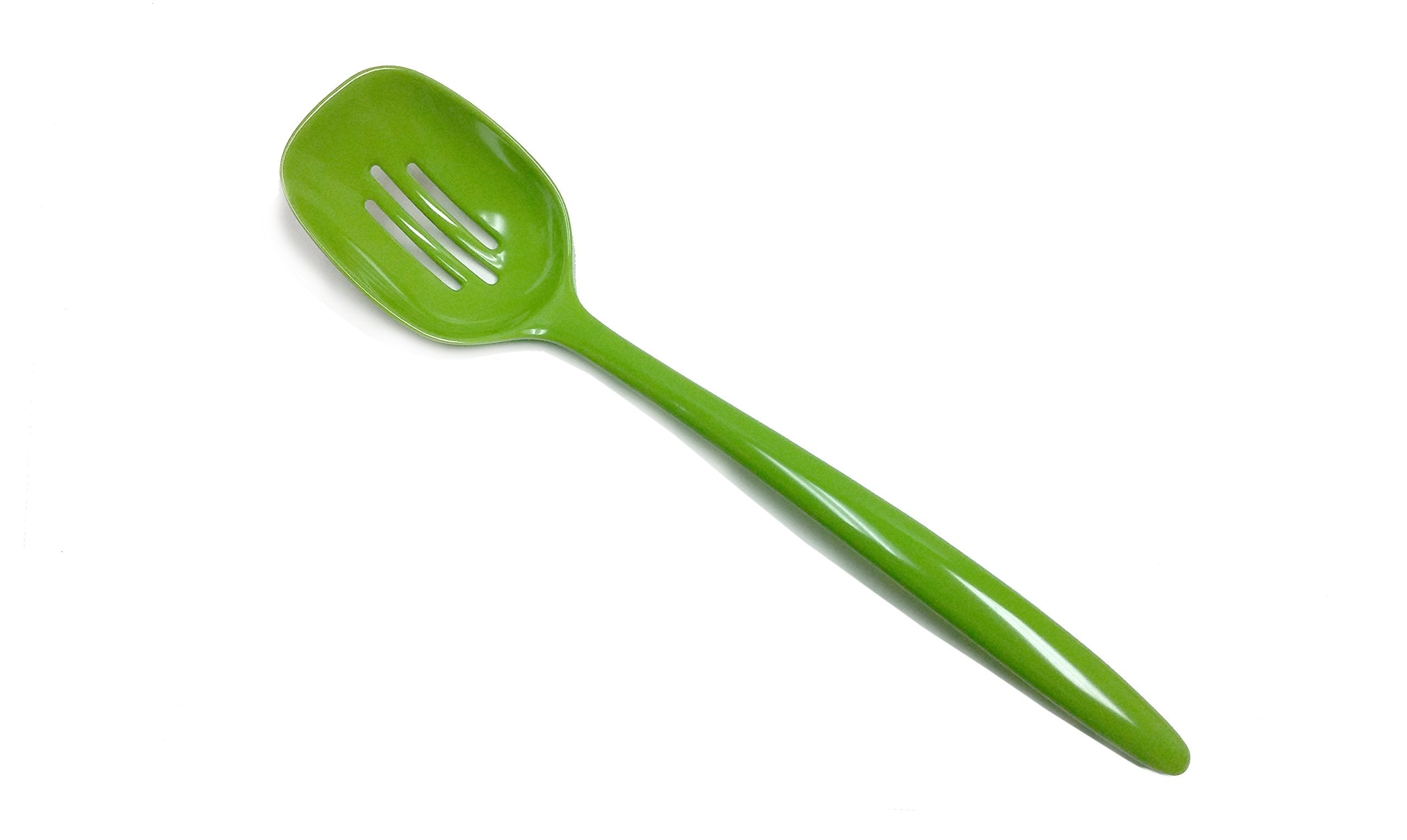 Gourmac 12-Inch Melamine Slotted Spoon, Green