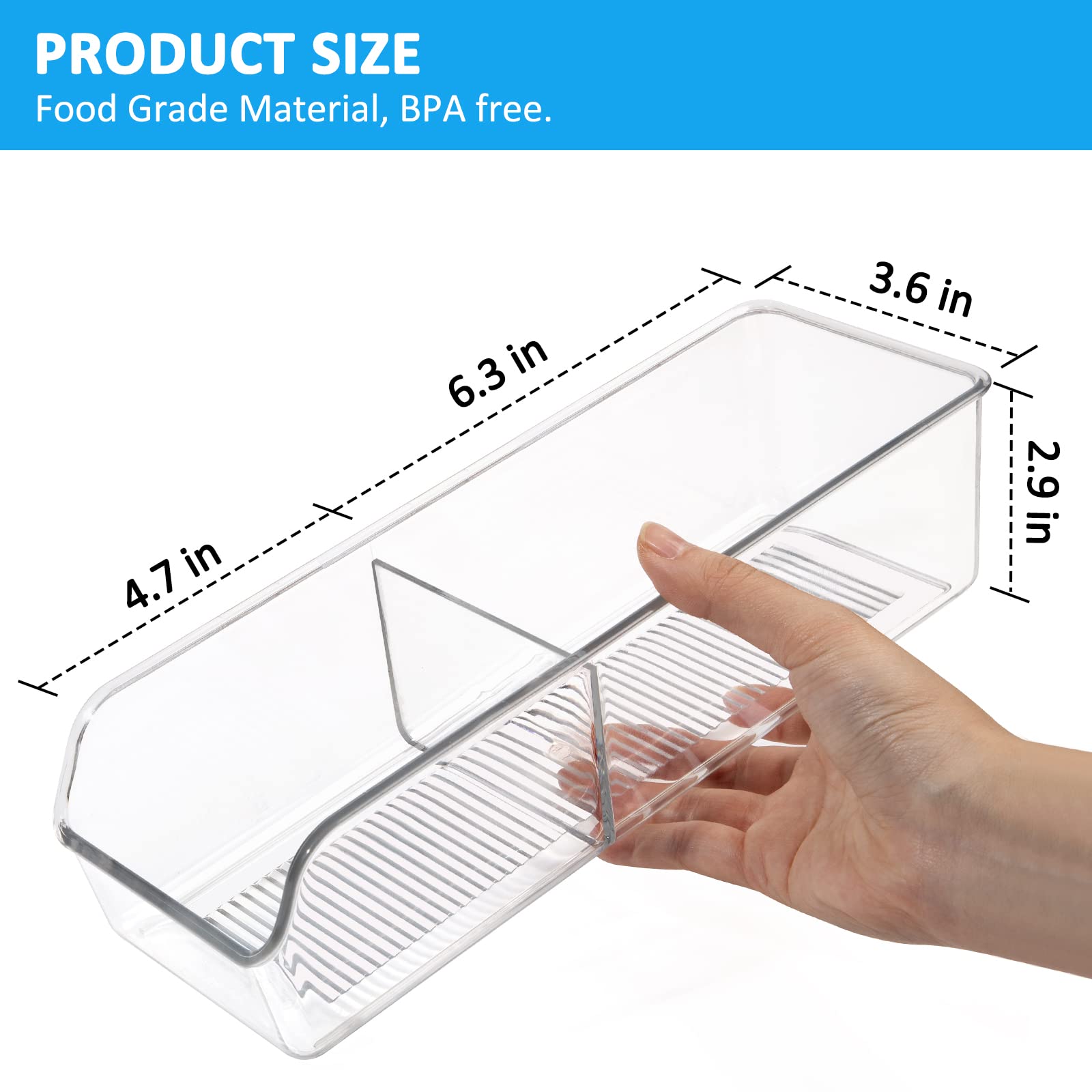 Fucdtefc Tea Bag Organizer, Tea Bag Holder Box Storage Bin, Clear Tea Packet Plastic Drawer, Sugar Packet, Coffee, Condiment, Te