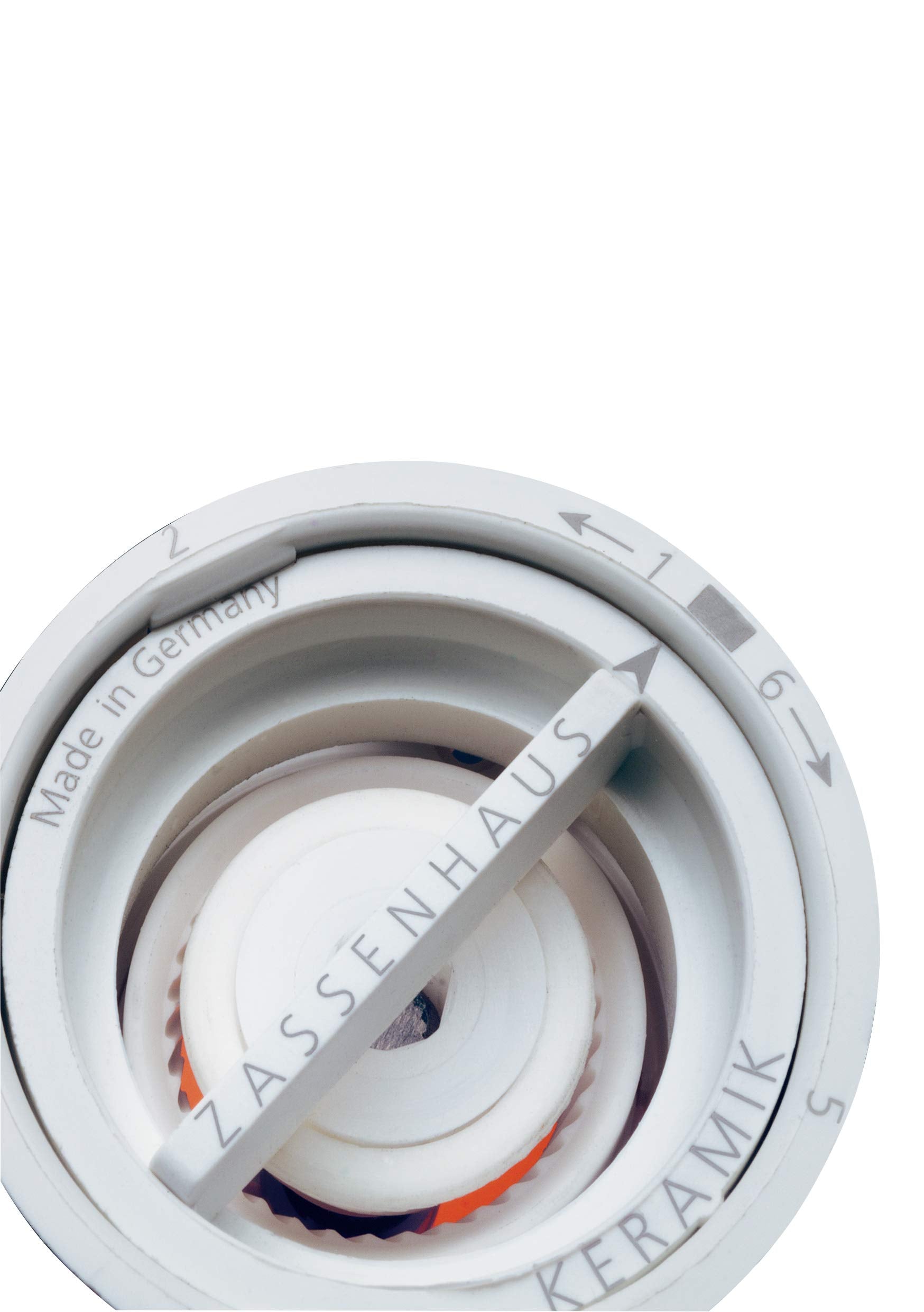 Zassenhaus ''Frankfurt'' Olive Wood Ceramic Pepper Mill