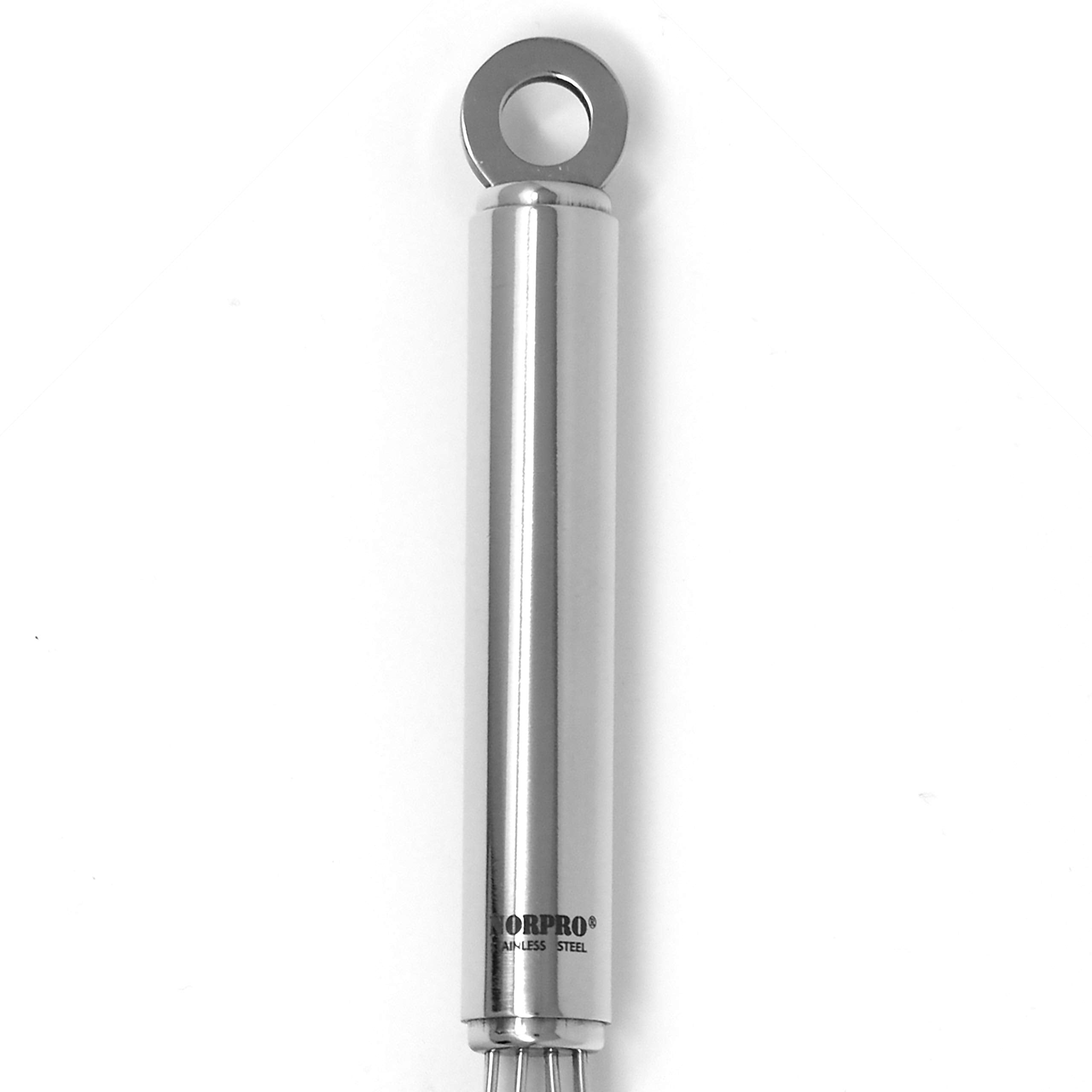 Norpro 2317 Flat Oval Whisk Stainless Steel, 9-Inch, Silver