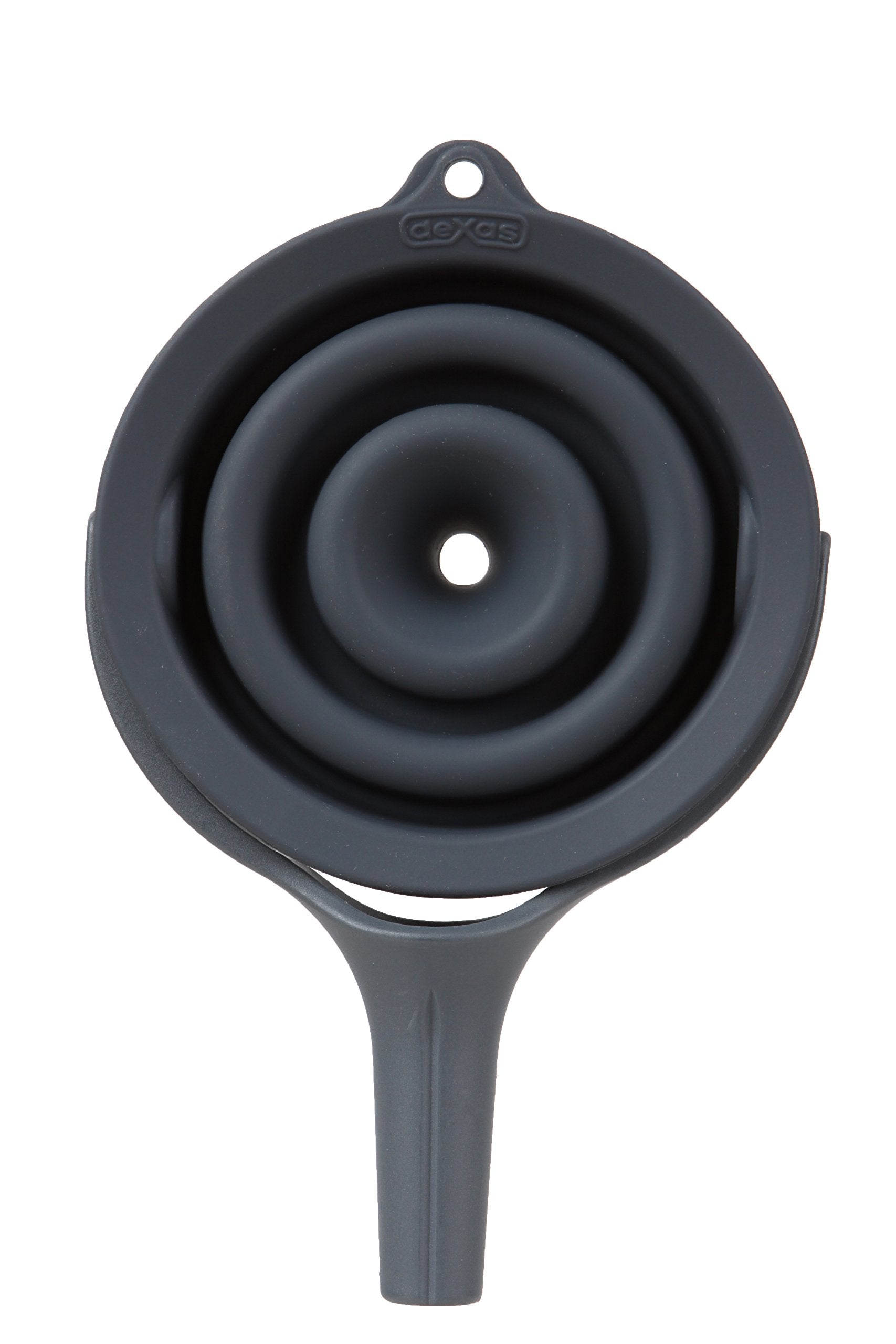 Dexas Pop Collapsible Silicone Funnel, 4.5 Inch Diameter, Gray