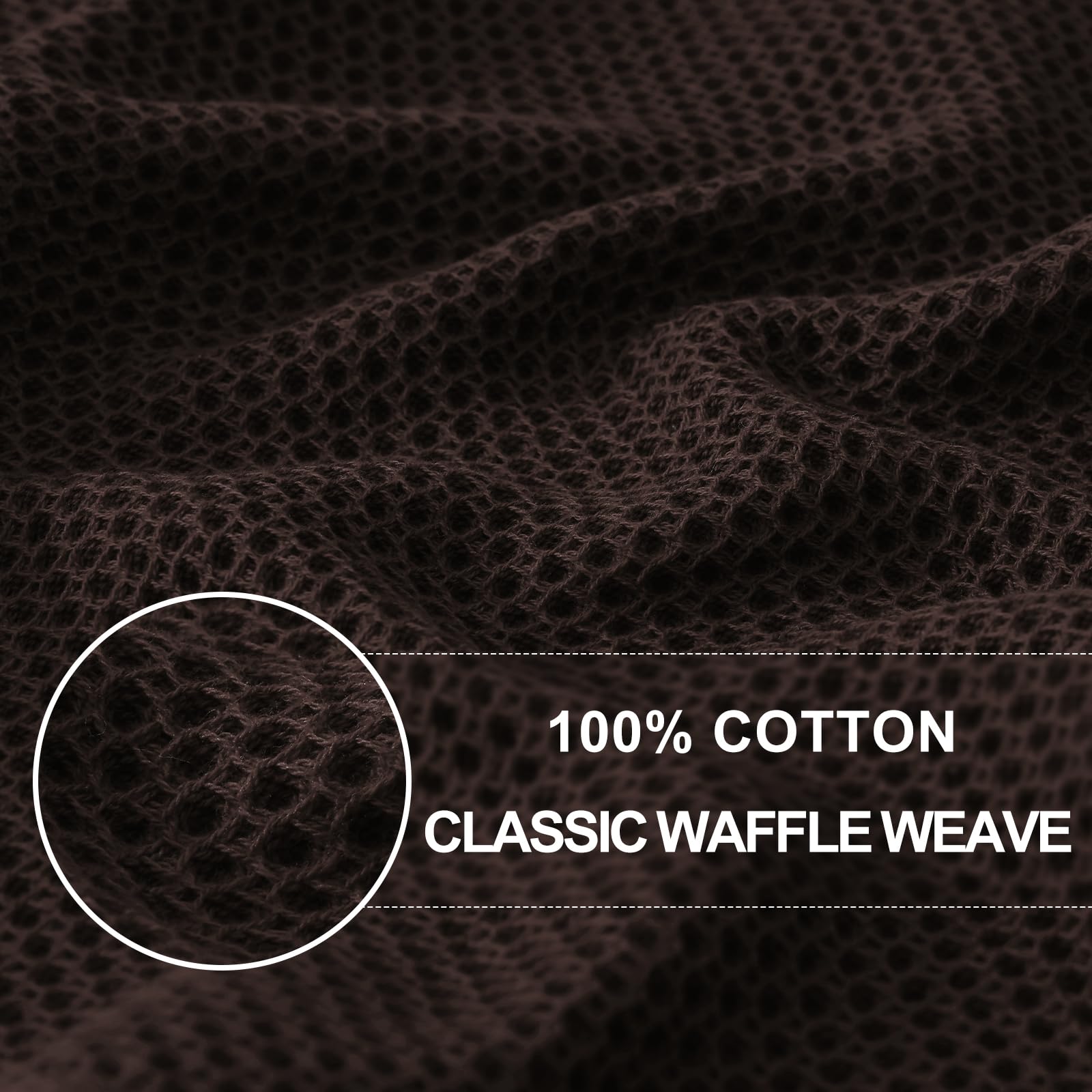 Homaxy 100% Cotton Waffle Weave Kitchen Dish Towels, Ultra Soft Absorbent Quick Drying Cleaning Towel, 13 x 28 Inches, 4-Pack, D