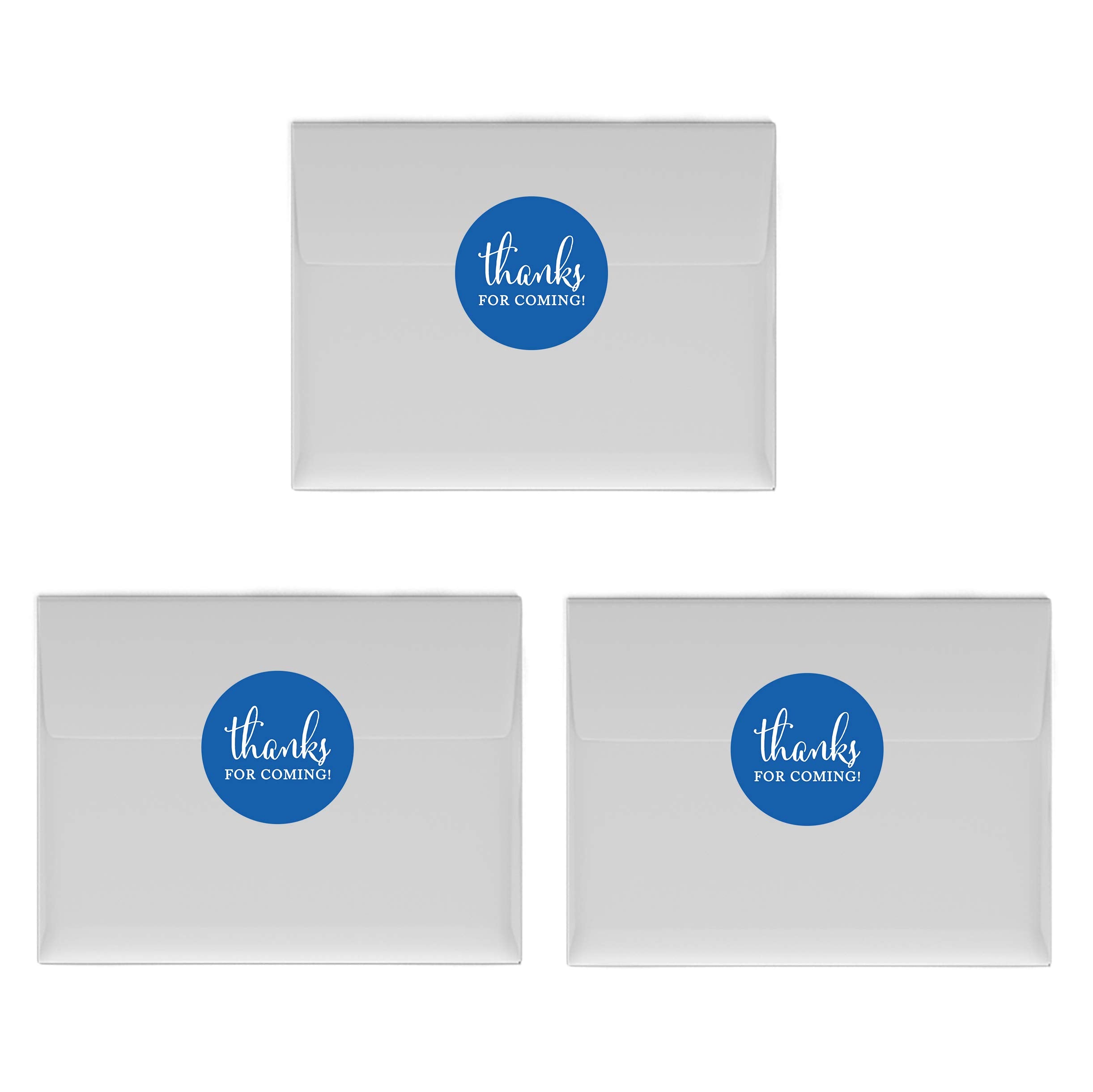 Andaz Press Chocolate Drop Labels Stickers, Thanks For Coming!, Royal Blue, 240-Pack, For Wedding Birthday Party Baby Bridal Sho