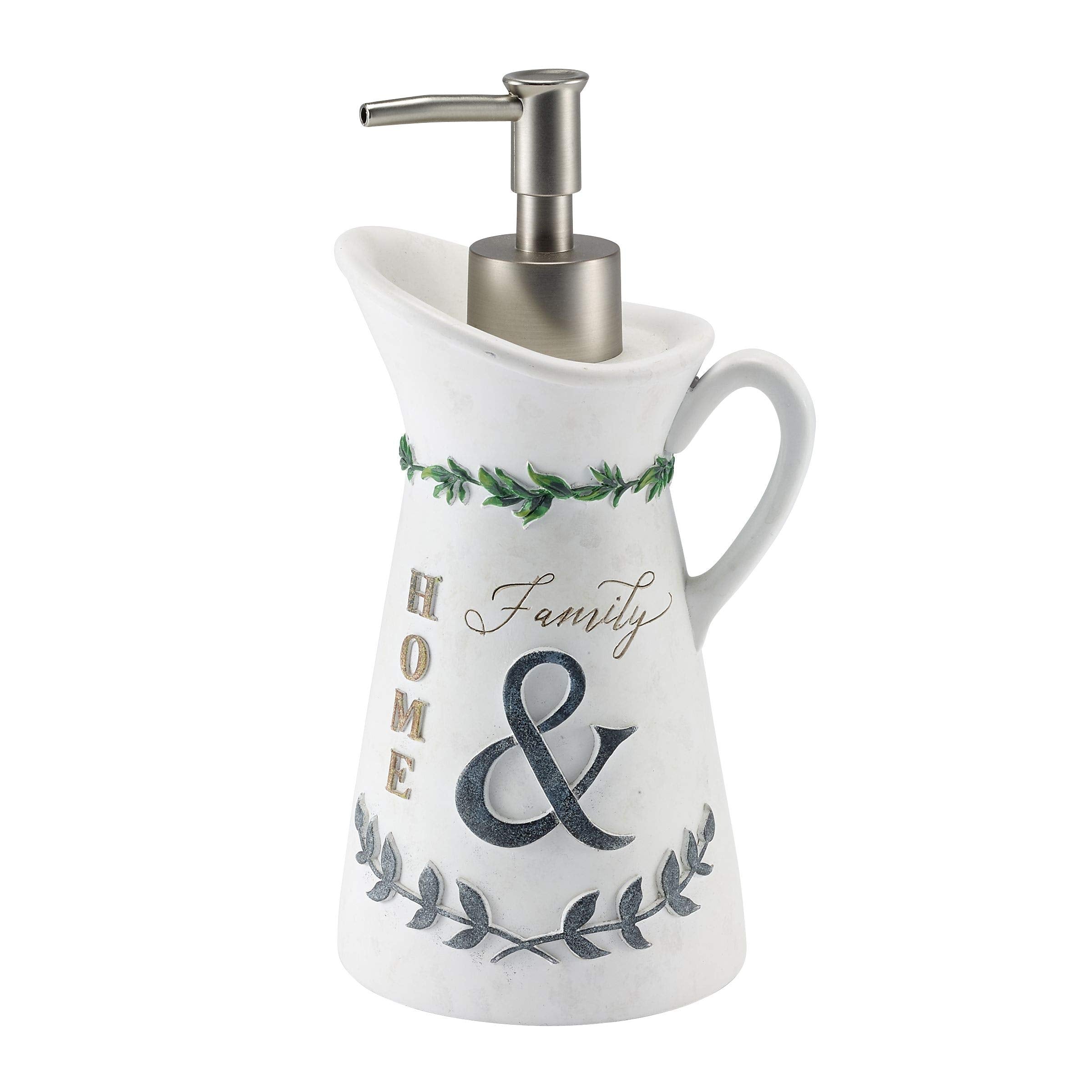 Avanti Linens - Soap Dispenser/Lotion Pump, Guest Bathroom Essentials, Chic Home Decor (Modern Farmhouse Collection)