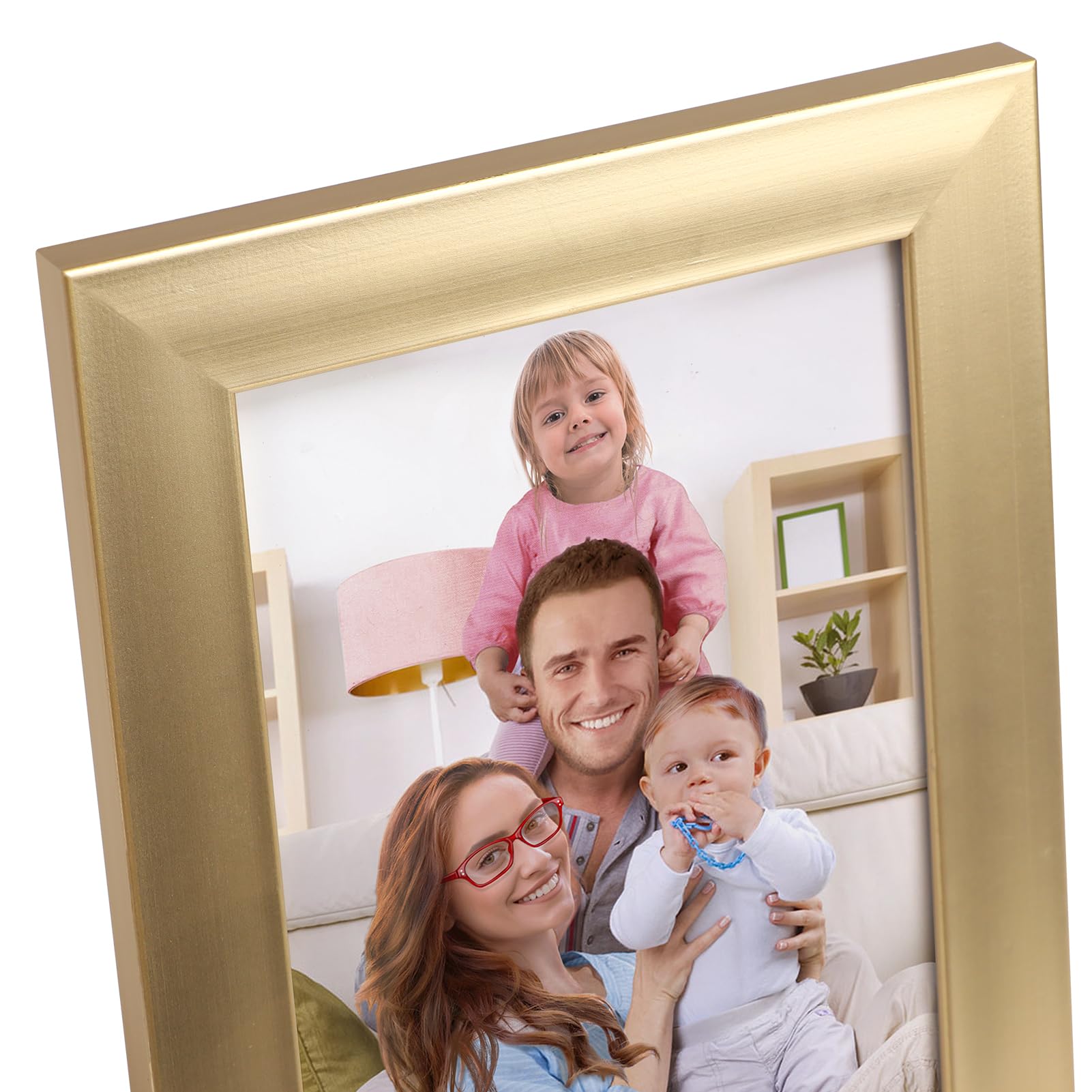 Giftgarden 4x6 Picture Frame Gold Set of 12, Multi Modern 4 x 6 Frames Bulk for Wall or Tabletop Display