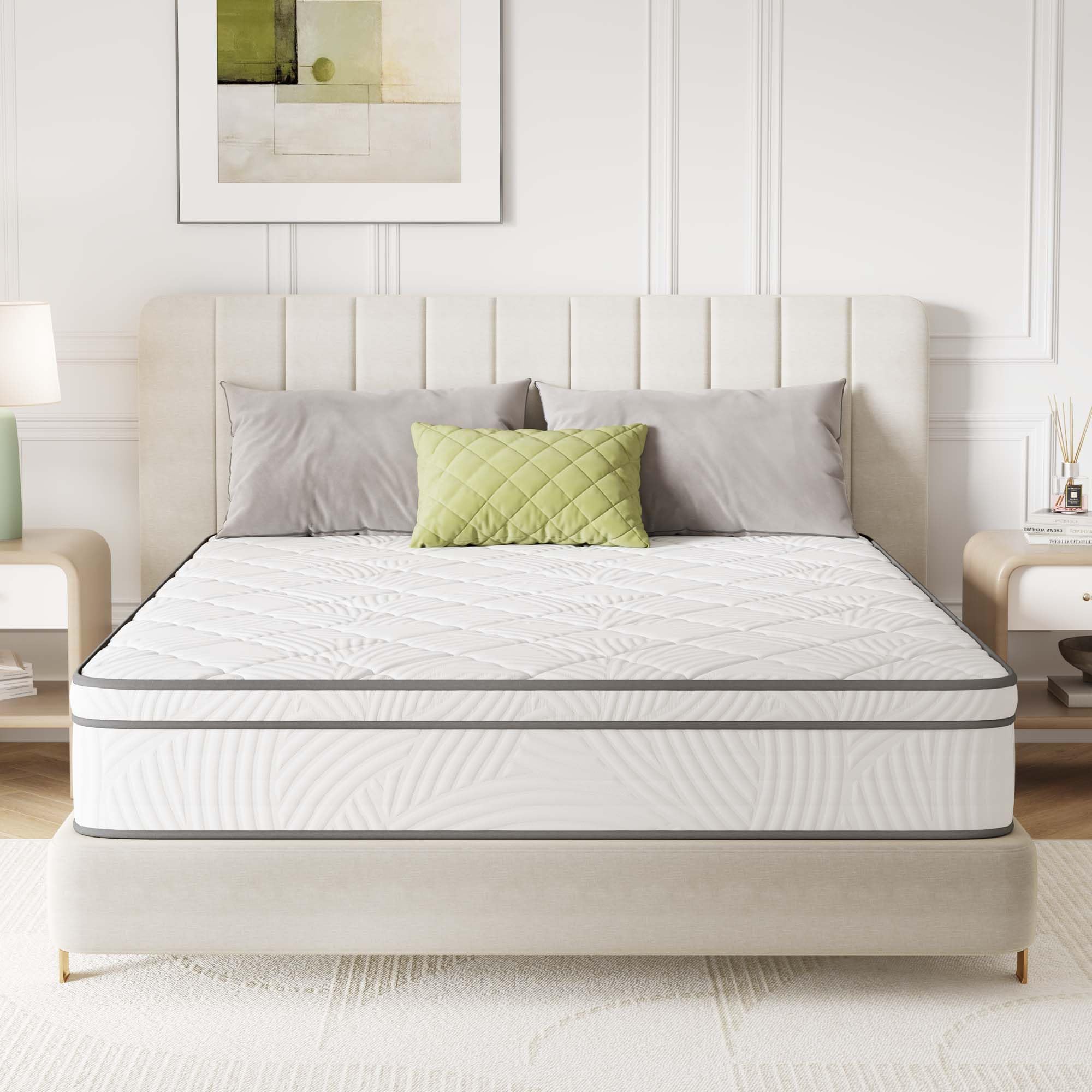 Novilla King Size Mattress 14 Inch, Hybrid Mattress King Size With Individual Pocket Springs For Motion Isolation & Pressure Rel