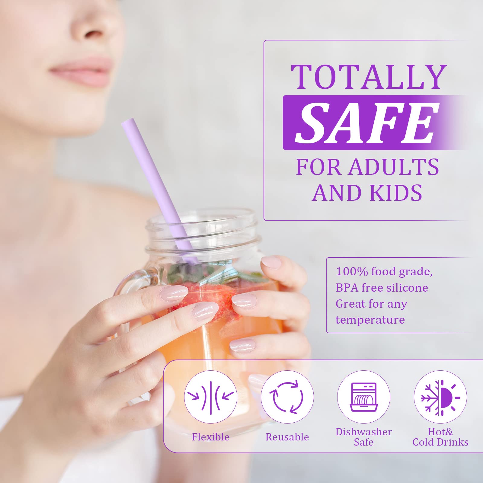 12 Set Reusable Collapsible Straws With Case Silicone Travel Straws Foldable Portable Drinking Straws With Carry Case And Cleani