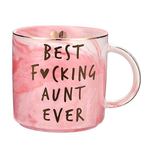 Hendson Aunt Gifts from Niece  Nephew - Best Aunt Ever - Funny Gift for Aunts - BAE Best Aunt Ever Gifts for Birthday - Great Auntie Gifts - Cute Favorite Aunt Mug  Ceramic 11.5oz Coffee Cup