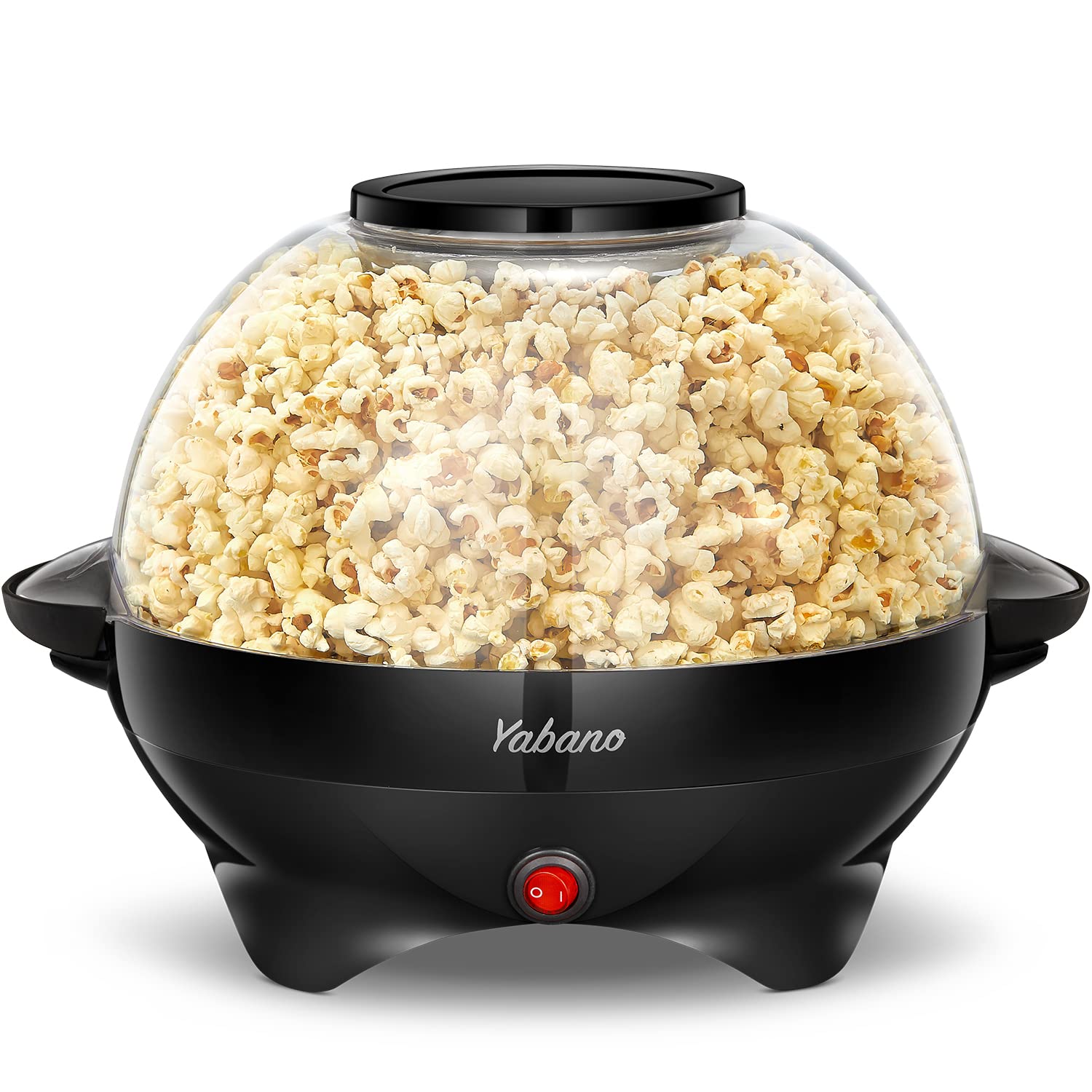 Popcorn Machine, 6-Quart Popcorn Popper Maker, Nonstick Plate, Electric Stirring With Quick-Heat Technology, Cool Touch Handles