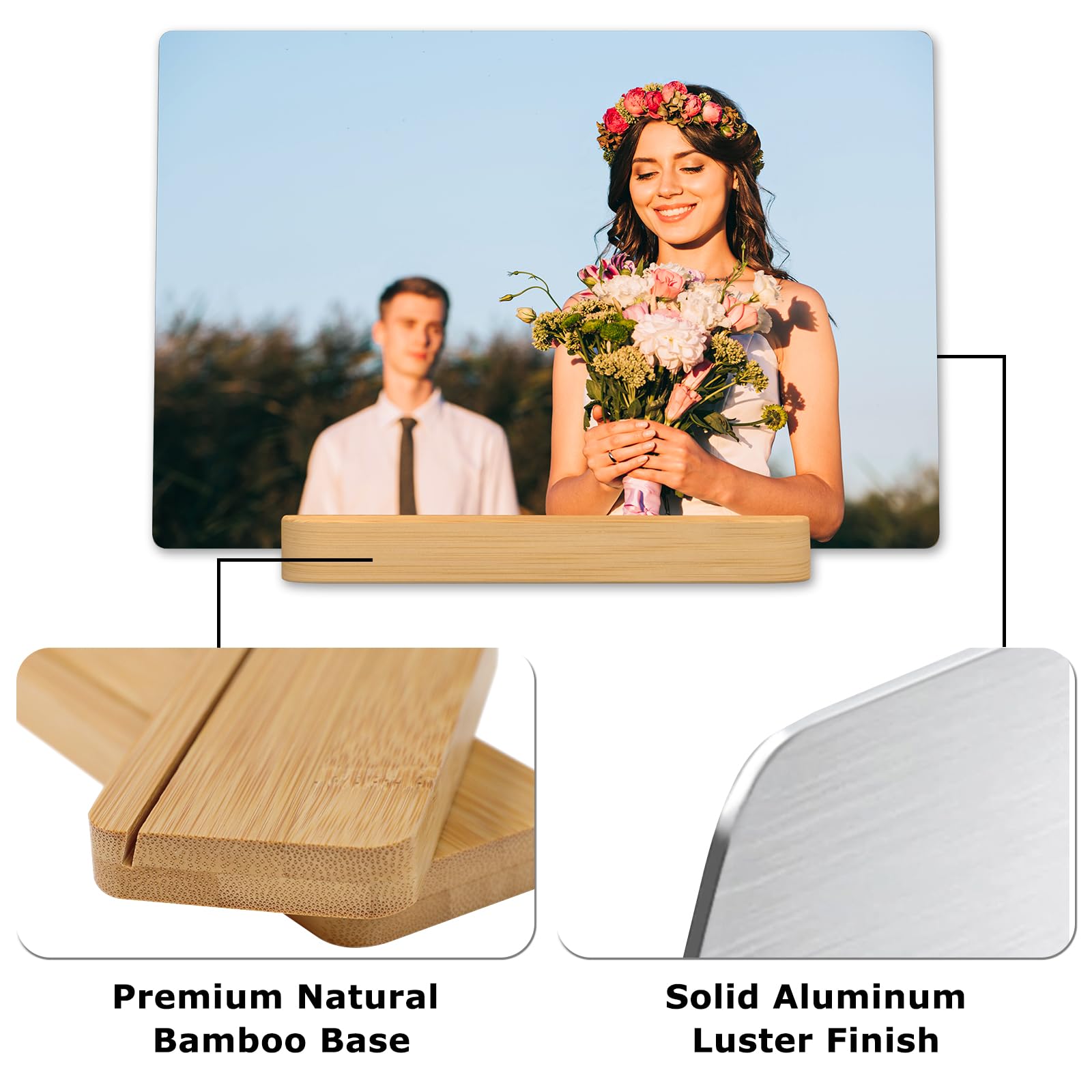 Xiaodaxia Personalized Father'S Day Gifts For Dad From Kids Daughter Son, Customized Metal Picture Print For Dad,Custom Metal Ph