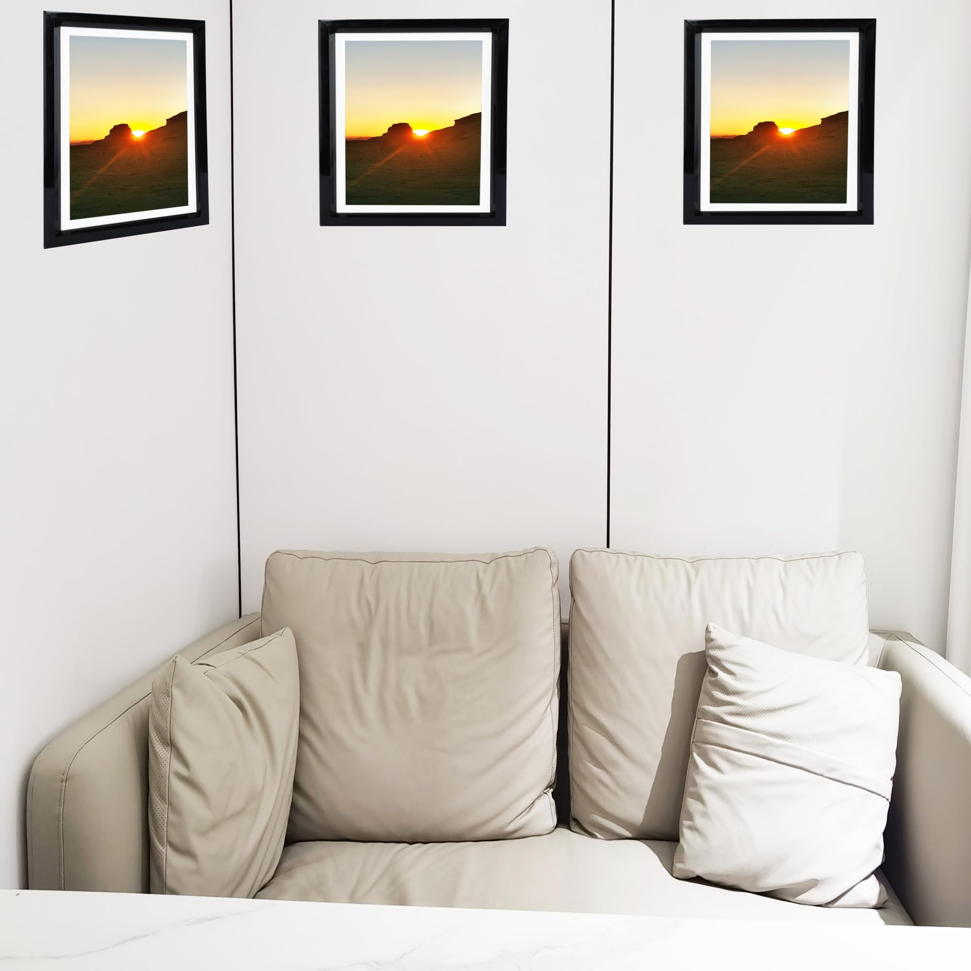 Aynoo 8.5x11 Picture Frame, Display Pictures 8.5x11 Collage Frame Black, Wall and Tabletop Plastic Frame,Black