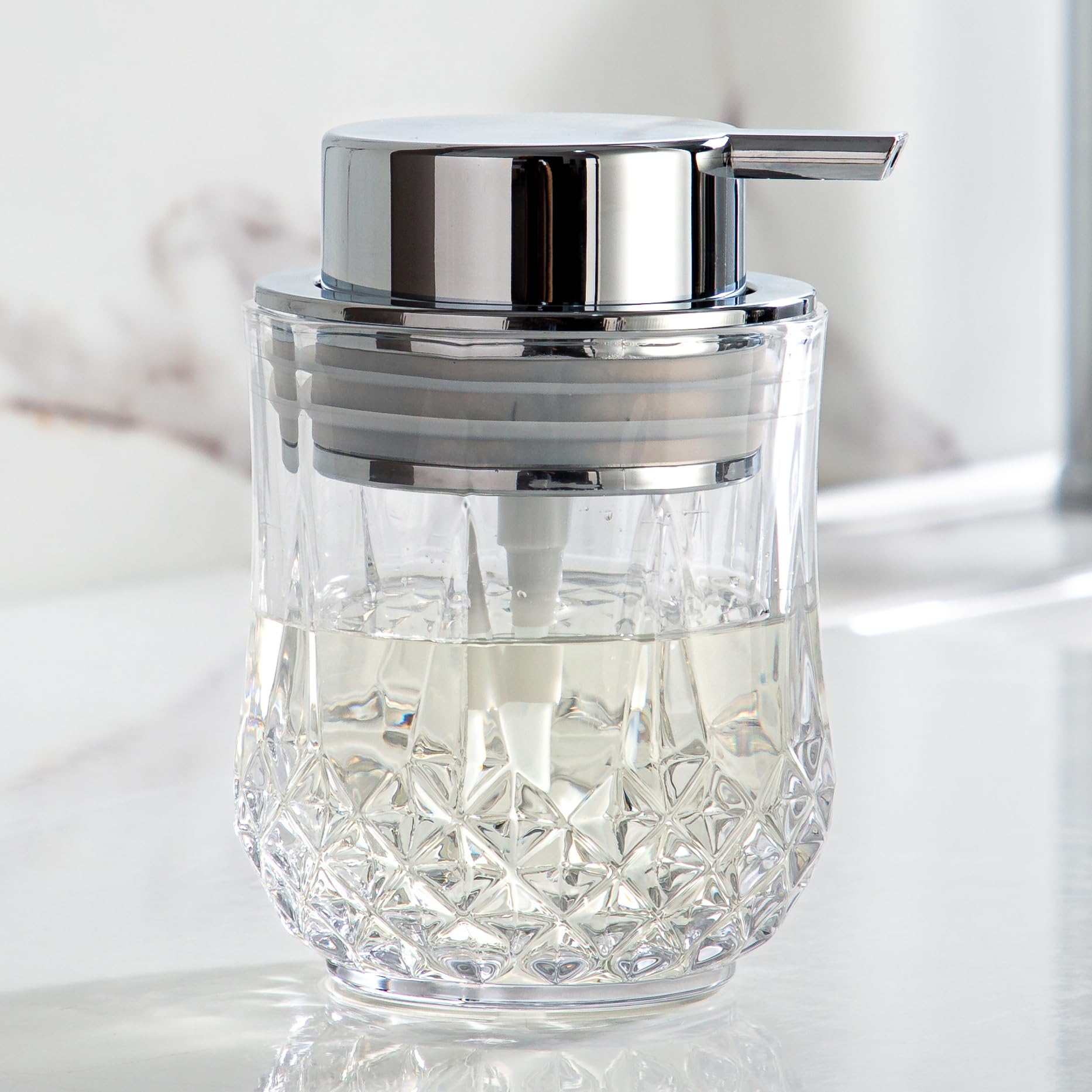 Glass Soap Dispenser,Bathroom Hand Liquid Soap Dispensers,Refillable Dish Soap Dispenser,Lotion Dispenser For Bathroom,Kitchen (