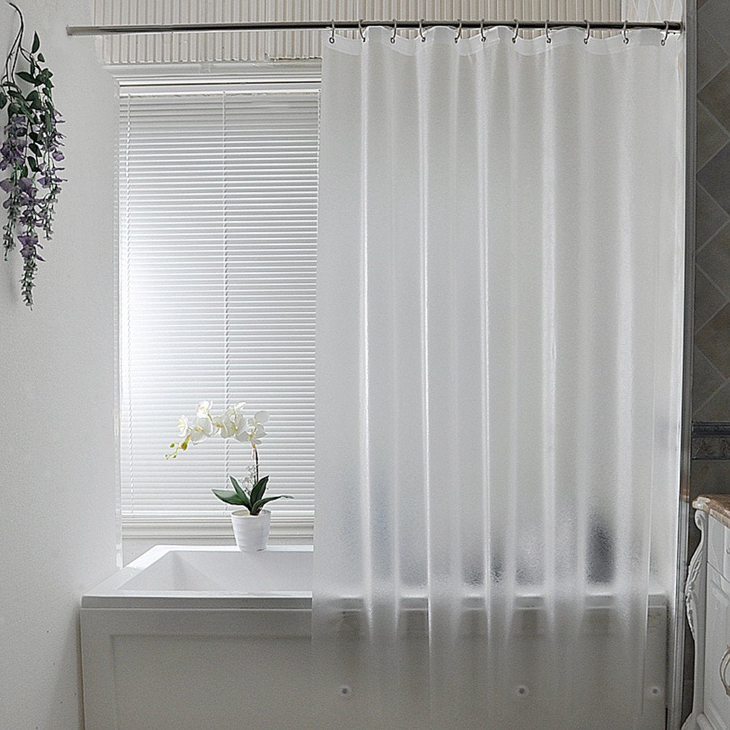 Aoohome Shower Curtain Liner, Eva Frosted Shower Curtain With 3 Bottom Magnets, Semi Transparent, 72 X 75 Inch