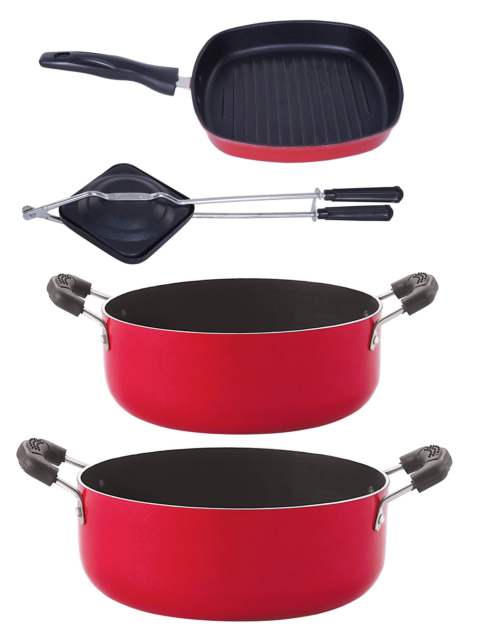 Nirlon Gas Compatible NonStick Cookware Set (Cs20_Gp24.5_Ht_Cs24)