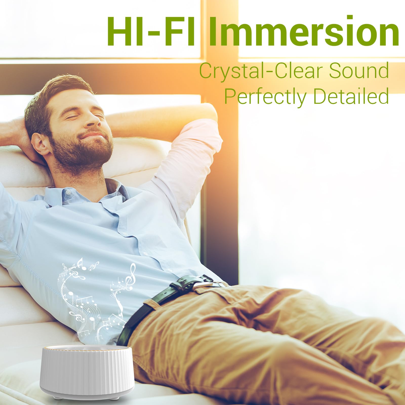 BGOVERSS White Noise Sound Machine  Baby Sound Machine Kids with 30 Soothing Sounds and 7 Colors Warm Night Light for Sleeping  5 Timers Portable Plug in Sound Machine for Baby  Adults White Color