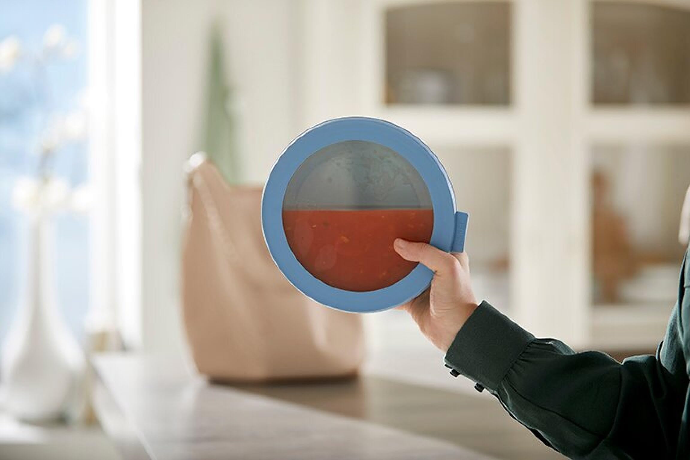 Mepal, Cirqula Set Of 4 Multi Food Storage And Serving Bowls With Lids, Food Prep Containers, Deep, Nordic White,1 Each: (17Oz,