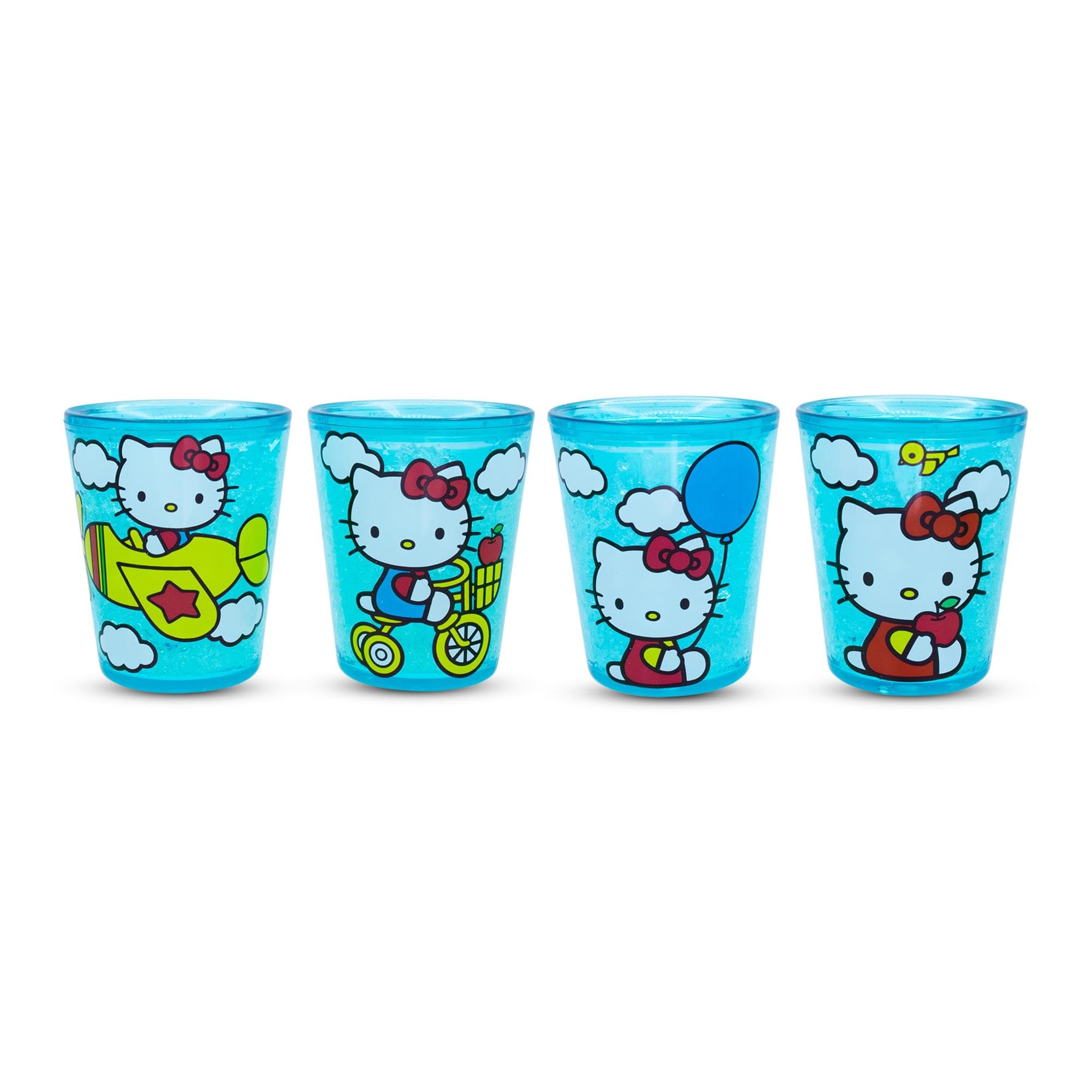 Sanrio Hello Kitty Classic Scenes 2-Ounce Freeze Gel Mini Cups  Set Of 4