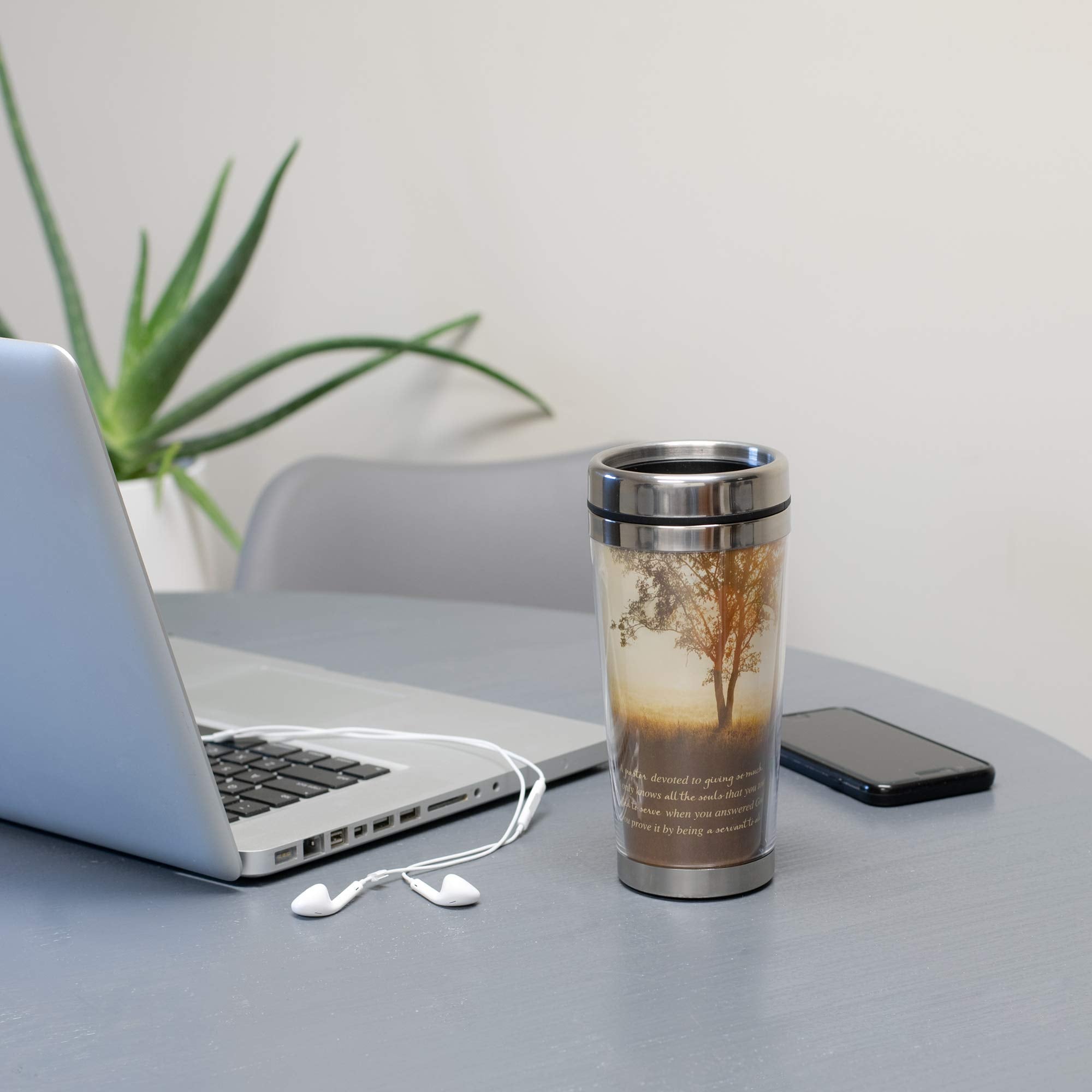 Pastor Nature Scene 16 Oz. Stainless Steel Insulated Travel Mug With Lid