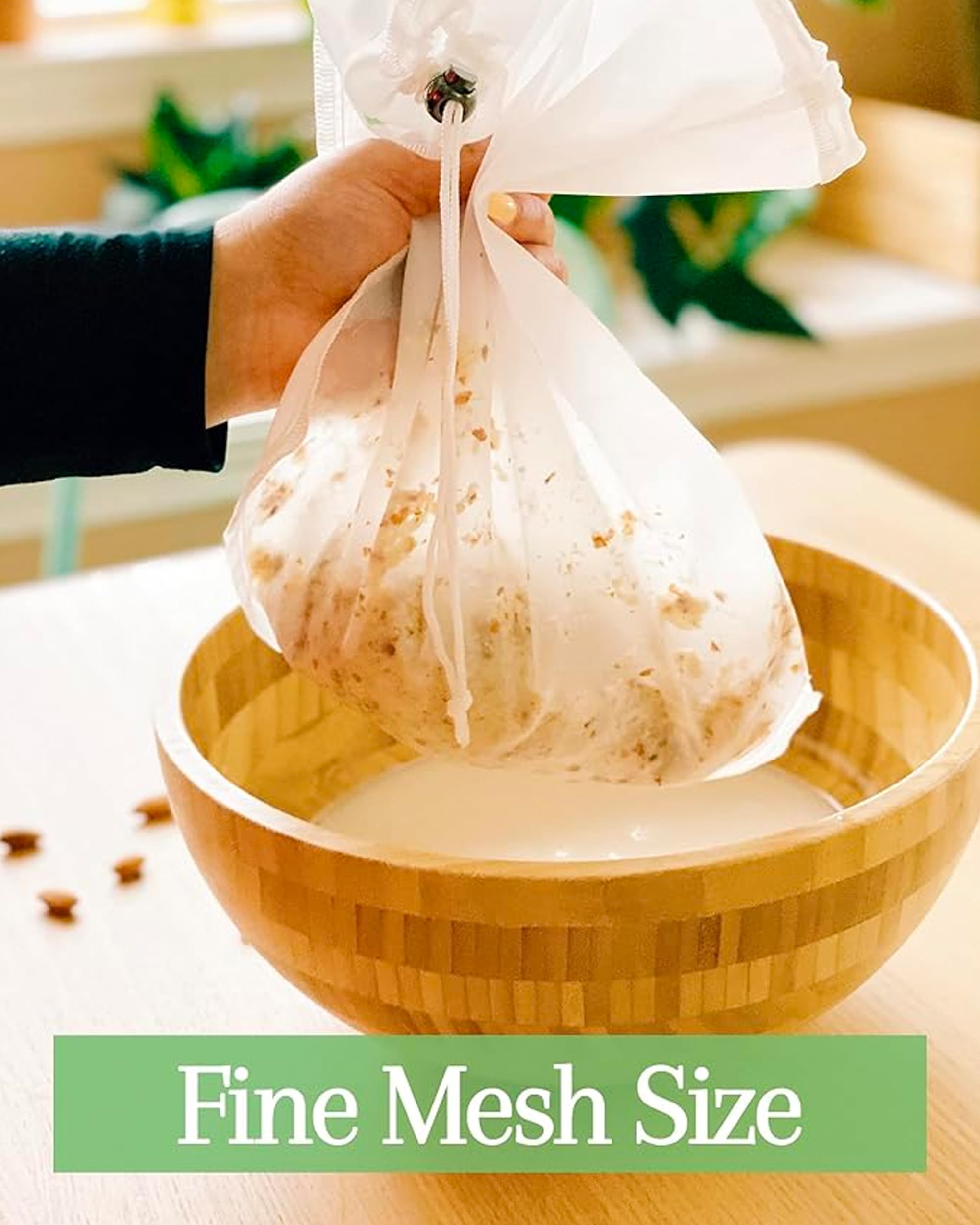 Purifyou Premium Reusable Nut Milk Bags - Set Of 3 (80, 160, 200 Microns), Cold Brew Bags And Cheese Cloths, For Straining Tea A