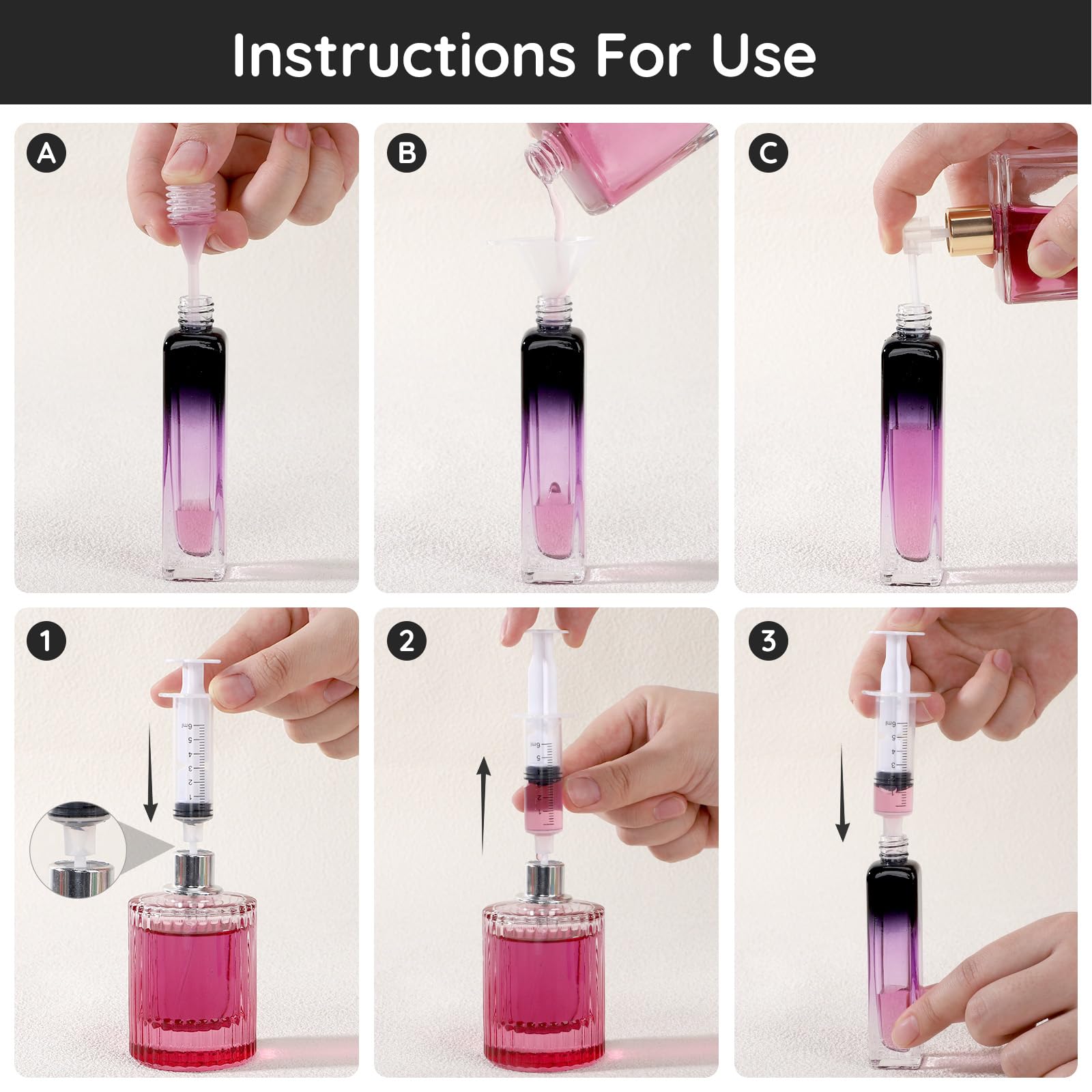 Segbeauty 15Ml Empty Glass Cosmetic Contanier, 0.5Oz Mini Cologne Spray Bottle, 5 Packs Refillable Perfume Atomizer Bottles Fine