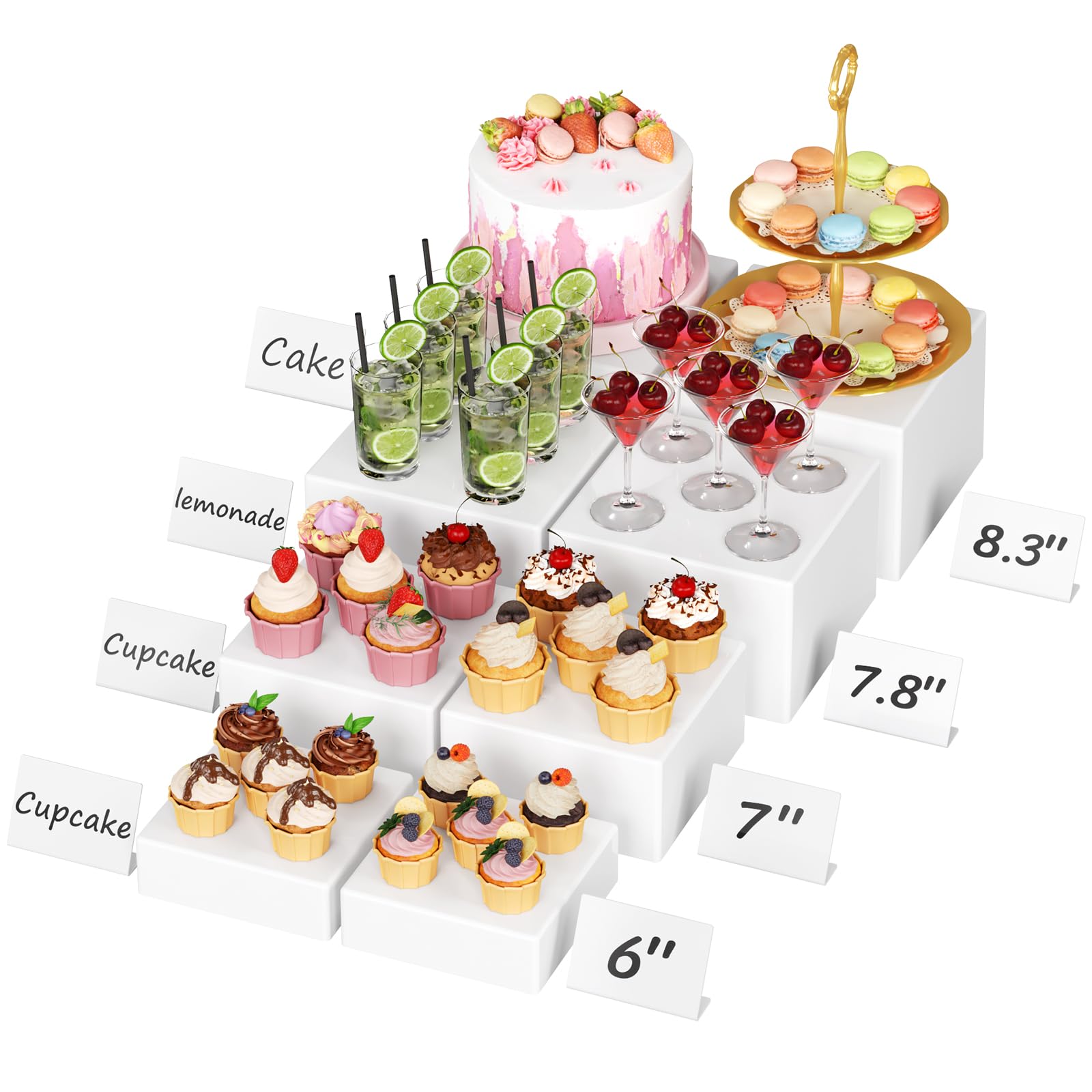 Lifewit Buffet Risers and Stands, Food Risers for Buffet Table, Catering Dessert Cake Stand for Party, Collectibles Jewelry Disp