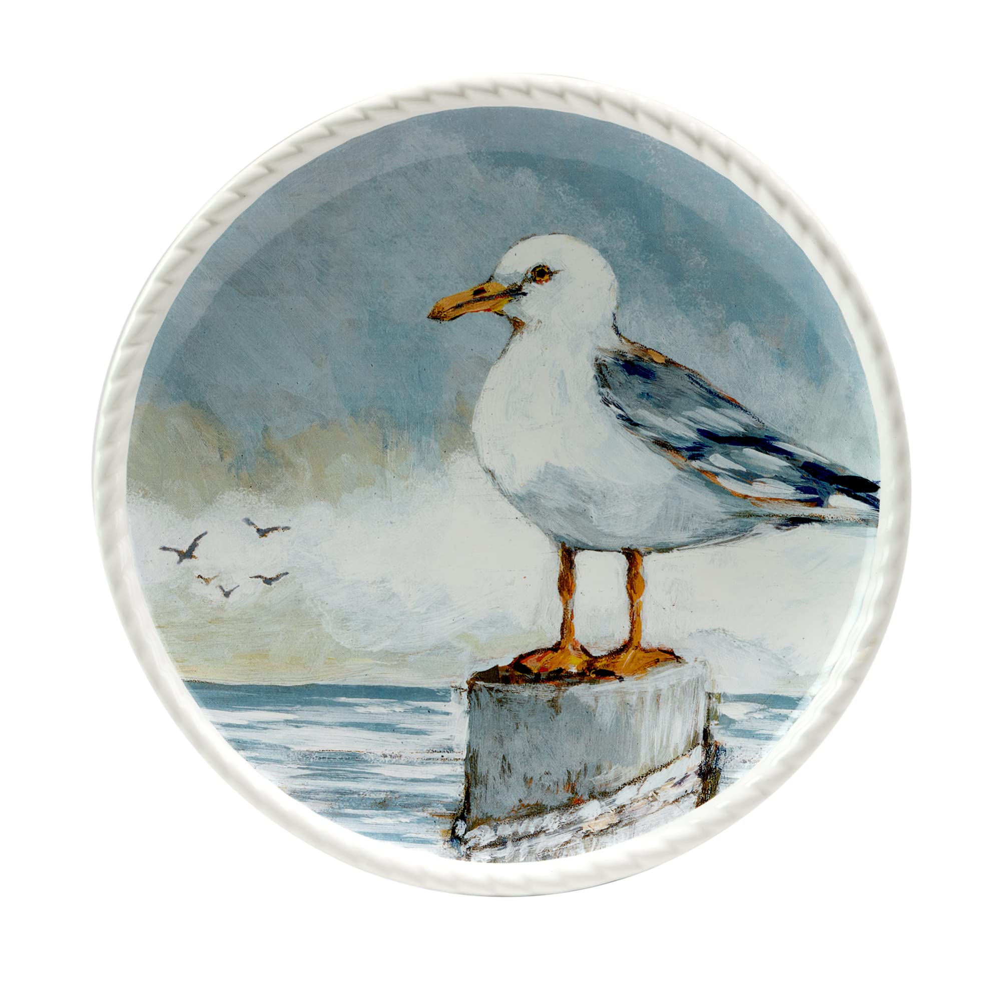 Certified International Shorebirds 8.5'' Salad/Dessert Plates, Medium, Multicolor, Set Of 4