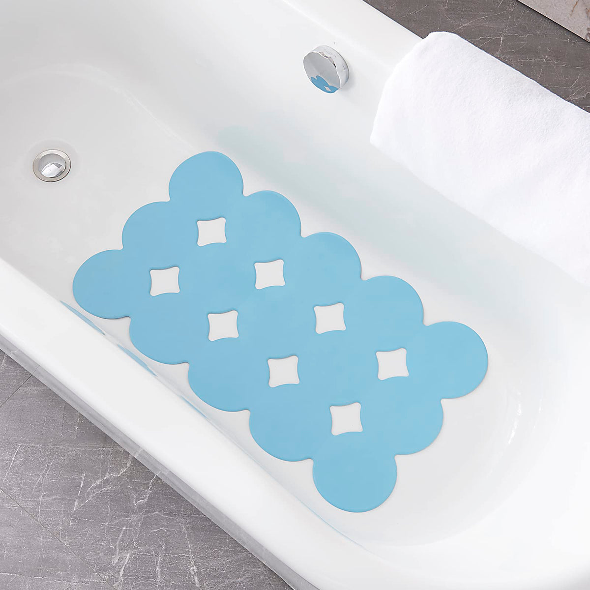 Webos Patented Non Slip Bathtub Mat Shower Mat Bath Mat Tub Mats With Strong Suction Cups Soft Natural Rubber Bath Mat For Insid