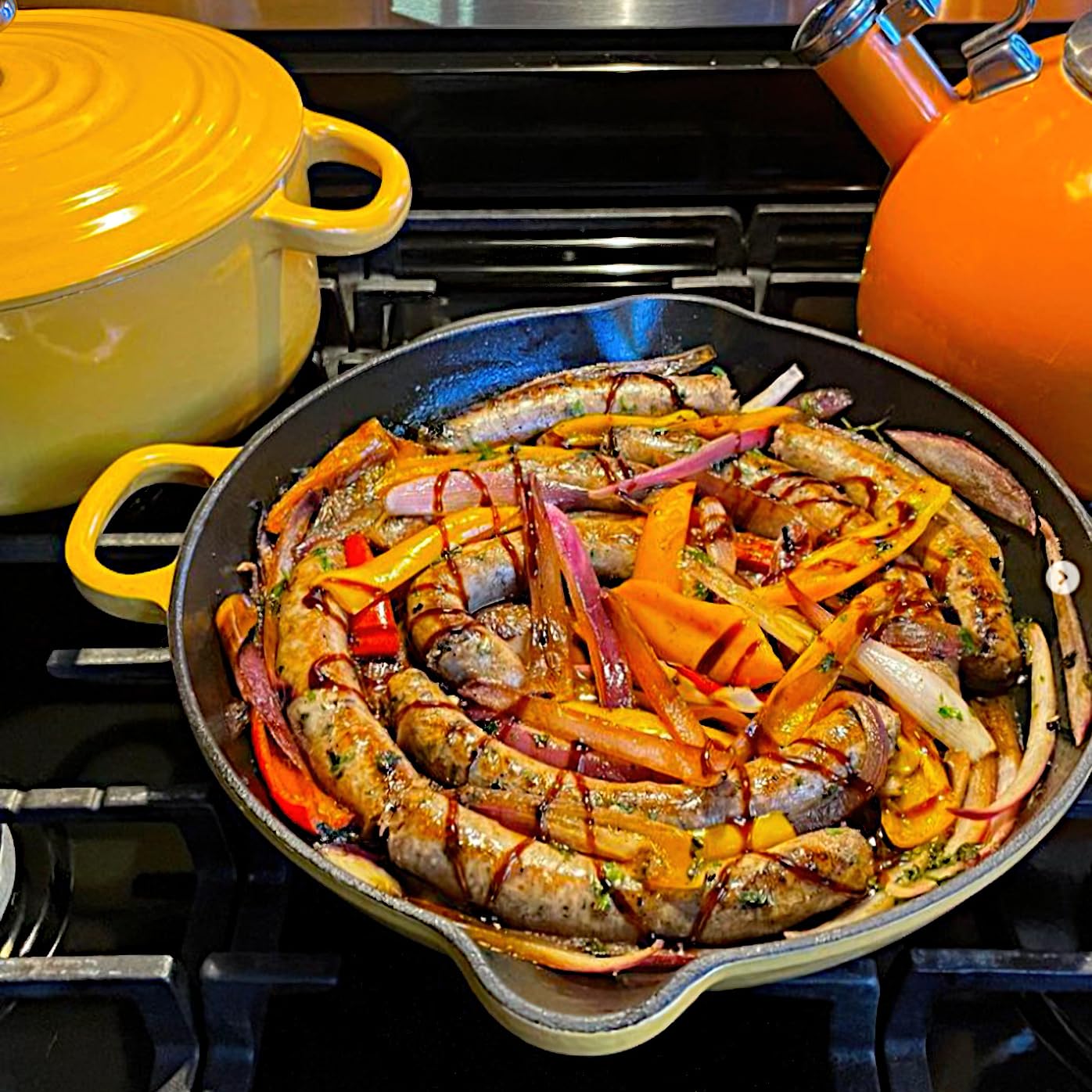 Chantal Enameled Cast Iron Cookware, 10 Inch Skillet, Marigold