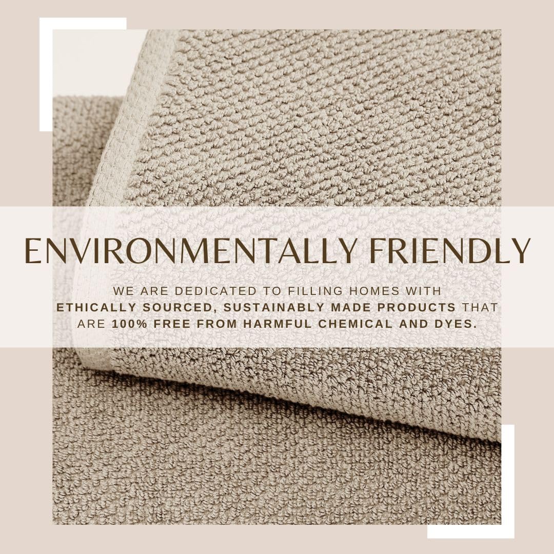 Great Bay Home Taupe Washcloth- 100% Cotton 12-Pack 13X13 Wash Cloth - Absorbent, Quick-Drying, Durable Face Towels For Bathroom
