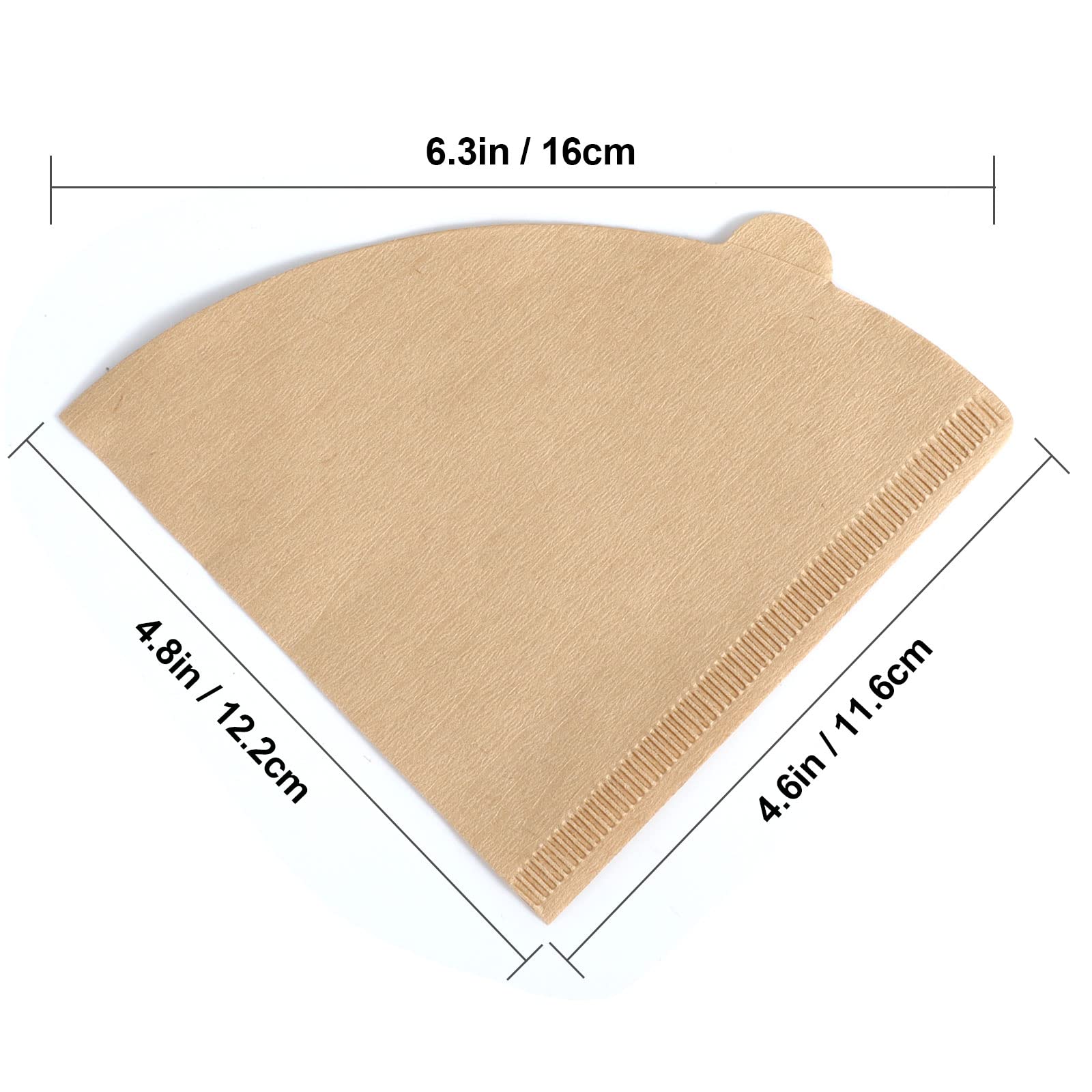 Coffee Filter, Cone Coffee Filters, Size 02 Coffee Filters For Pour Over Drippers, Total Of 200 Sheets, 1-4 Cups, Natural Unblea
