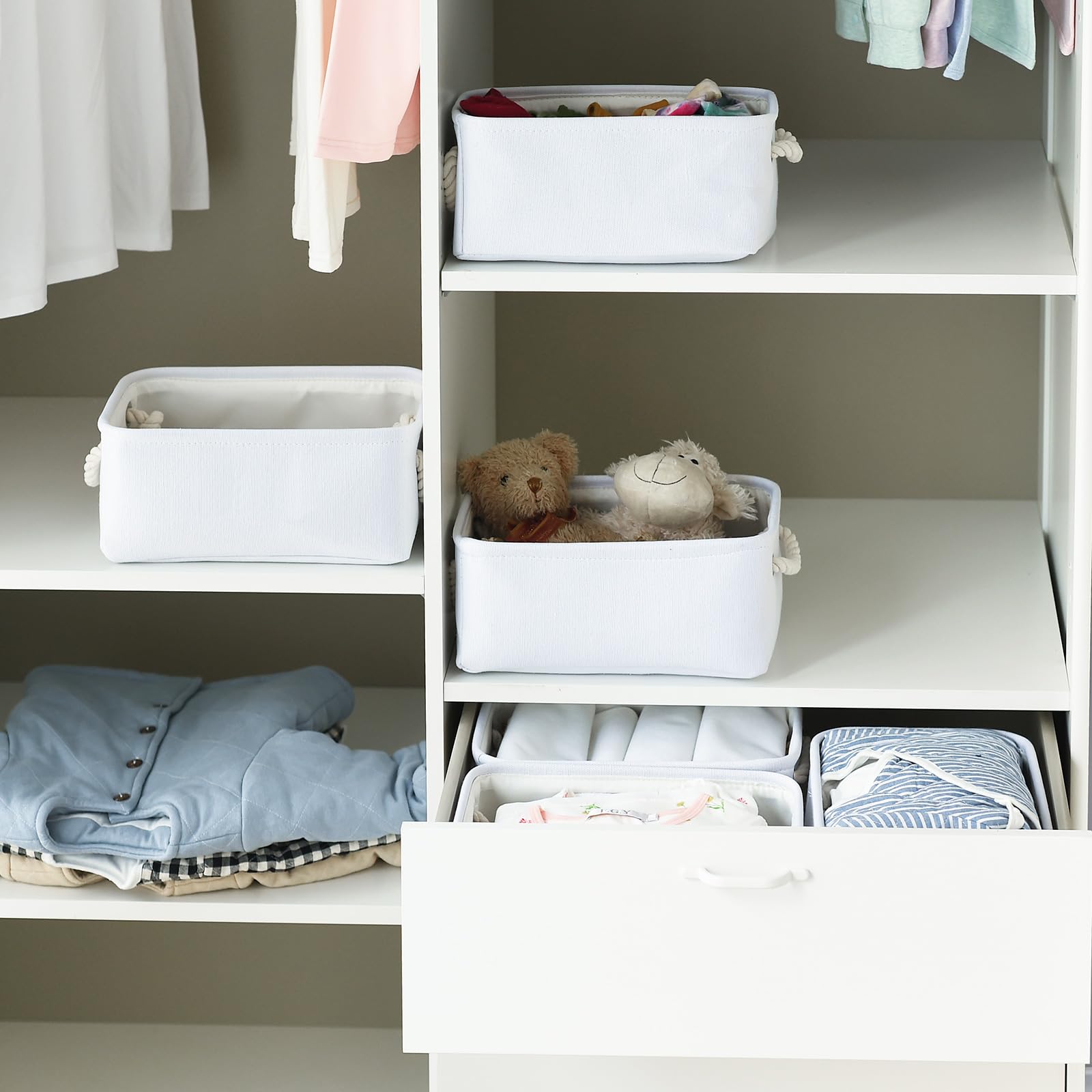 Thewarmhome Storage Basket For Gifts Empty - 11.8X7.8X5.2 Inch 1 Pack Fabric Storage Cubes, Nursery Organizers And Storage For C