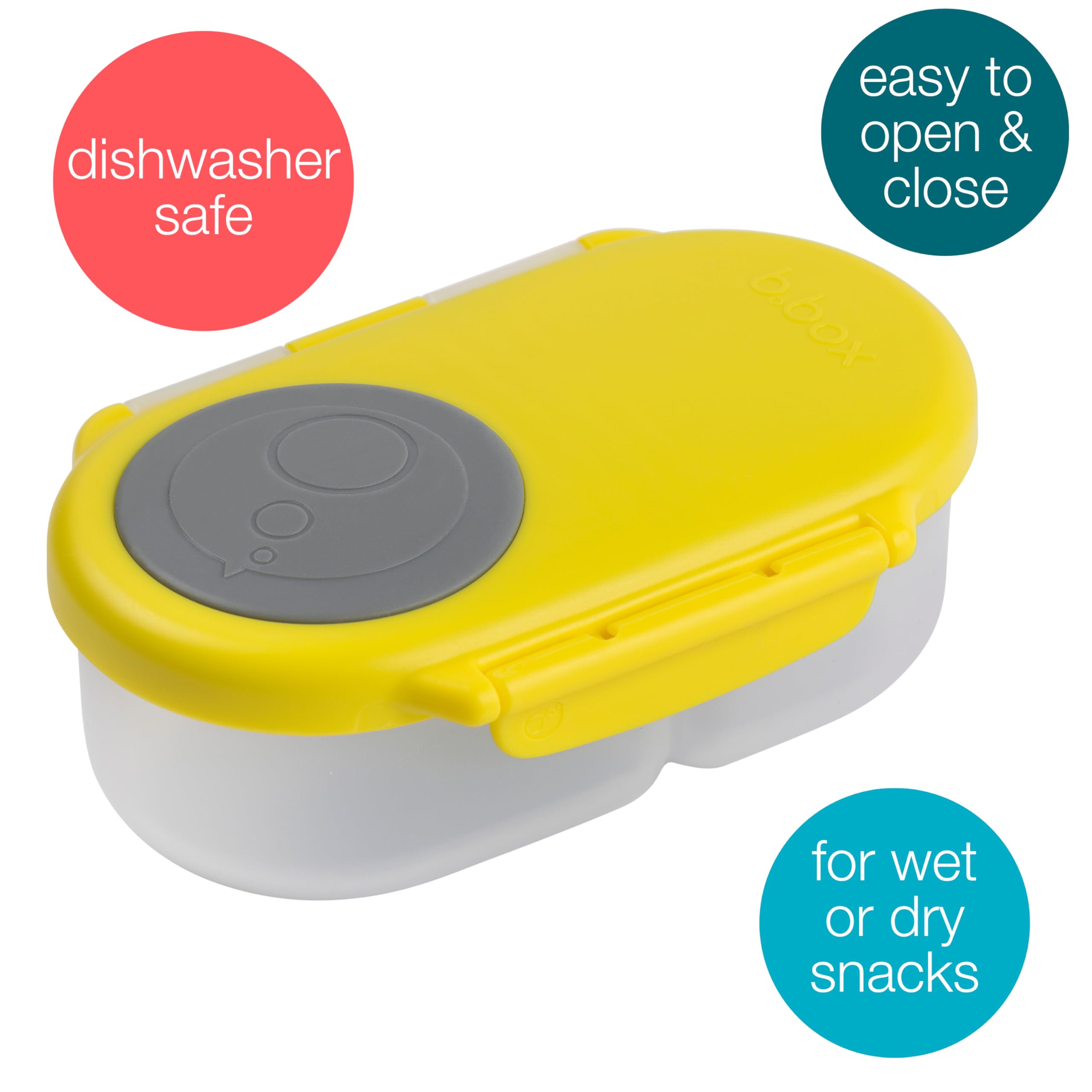 B.Box Snack Box For Kids & Toddlers: 2 Compartment Snack Containers, Mini Bento Box, Lunch Box. Leak Proof, Bpa Free, Dishwasher