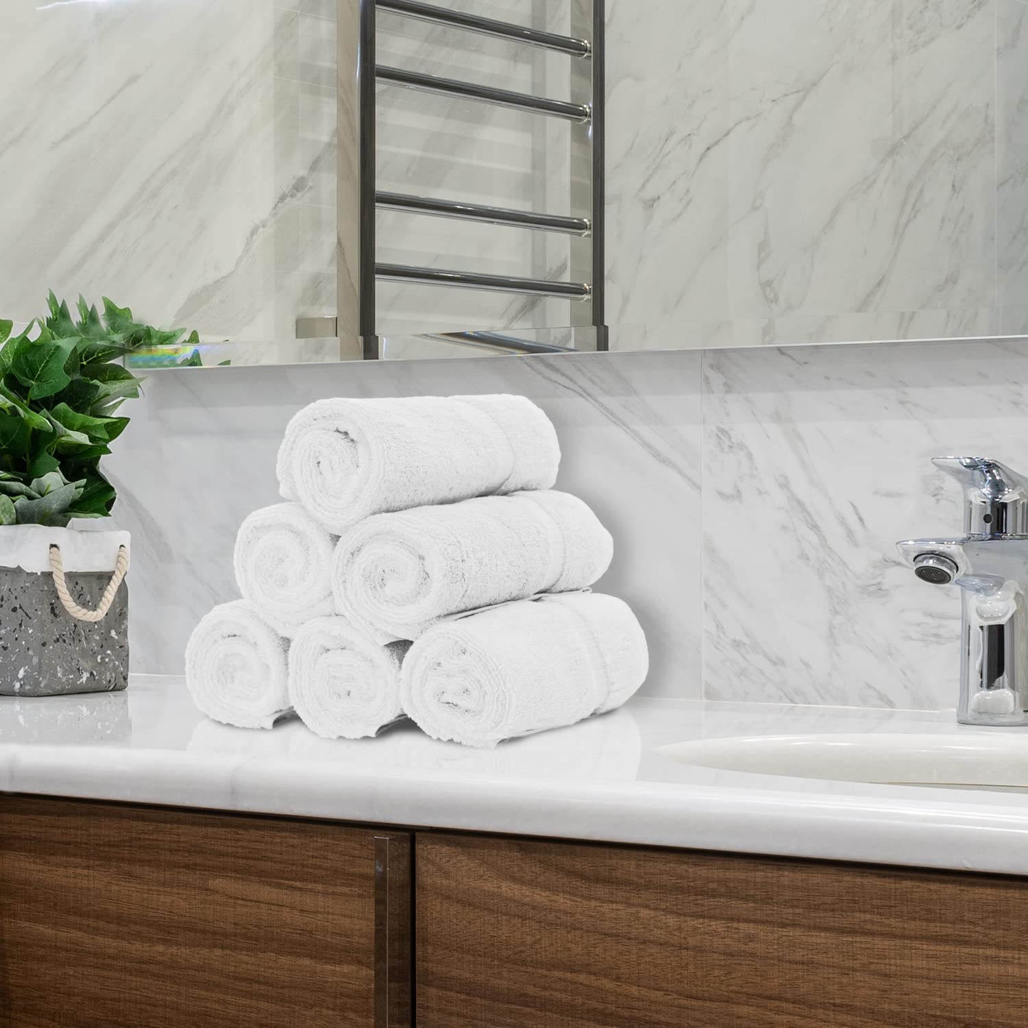 Monogrammed Hand Towel, Personalized Gift, Set Of 2- Black Block Letter Embroidered Towel - Extra Absorbent 100% Turkish Cotton