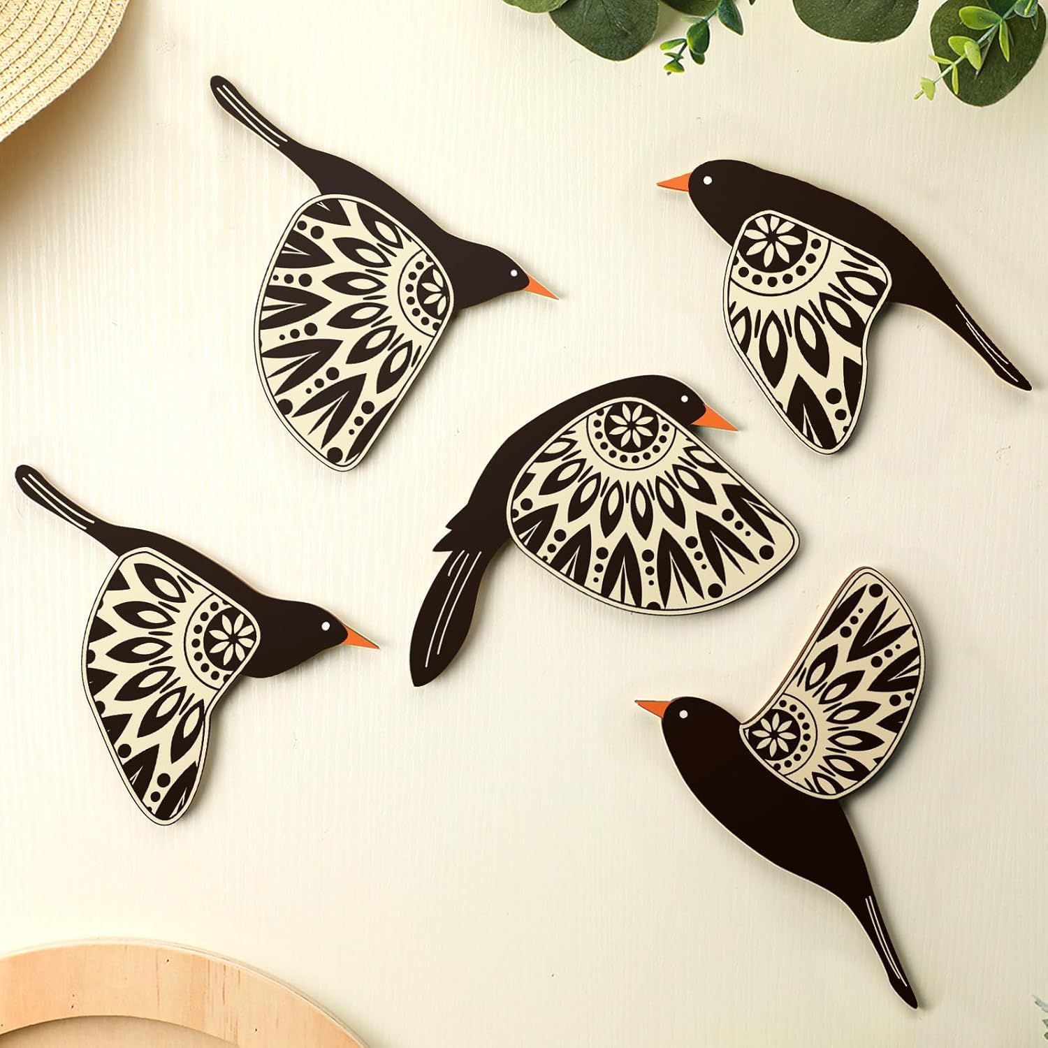 Shilp Handicraft Wood Bird Folk Art Wall Hanging Art Decoration Item For Living Room, Bedroom, Drawing Room, Dining Room & Offic