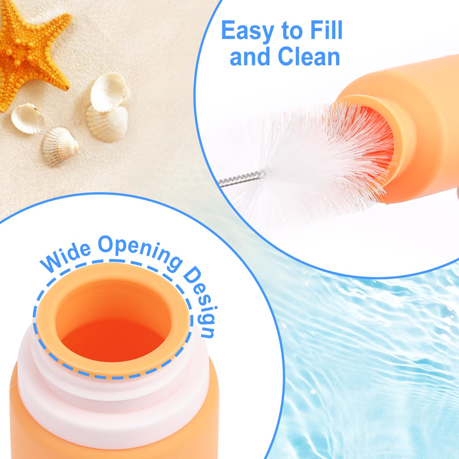 28 Pack Travel Bottles Set For Toiletries, Leak Proof Tsa Approved Travel Size Containers Squeezable Silicone Travel Essentials