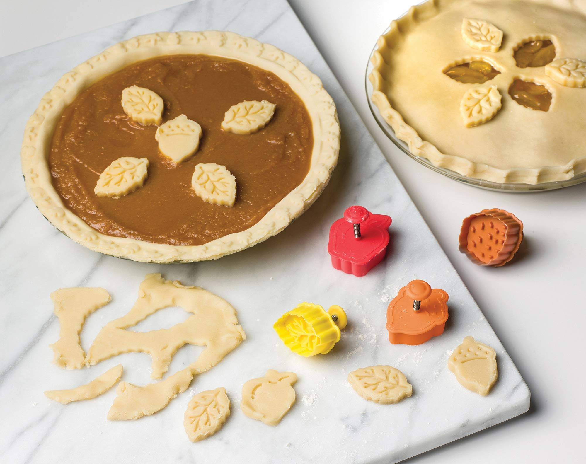 Fox Run Harvest Autumn Leaves 2'' Pastry/Cookie/Pie/Fondant Stampers And Cutters, 4-Piece Set, Multicolor