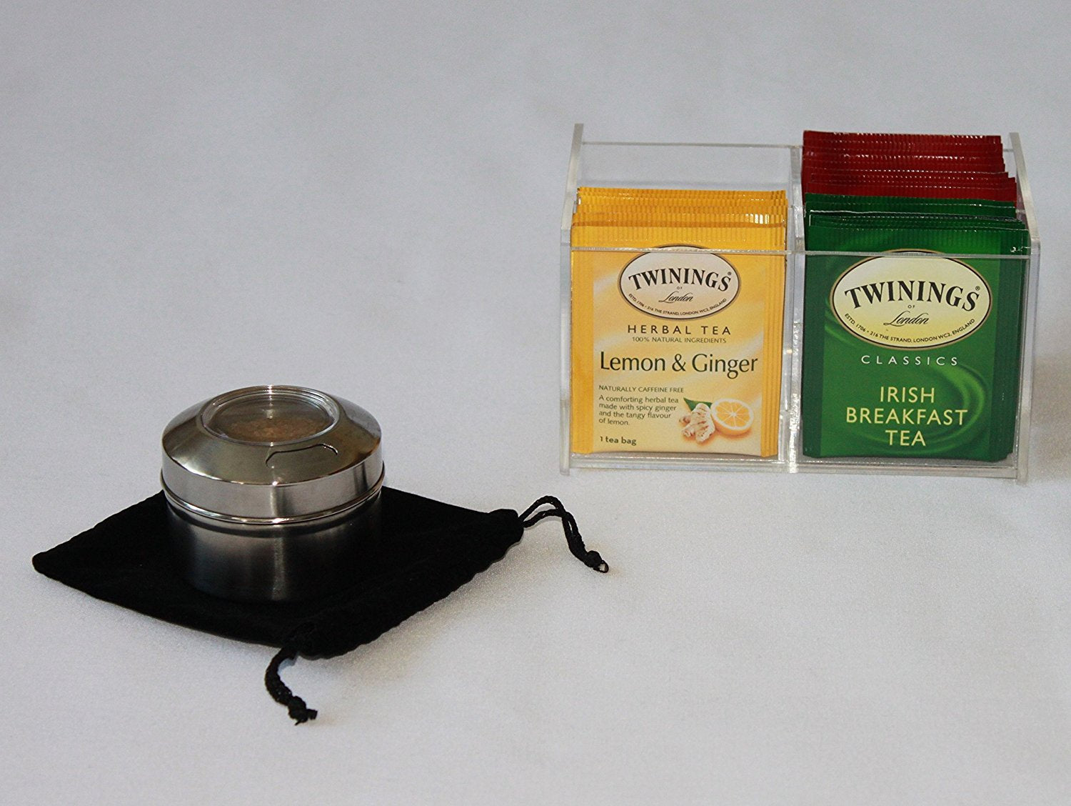 Teacaso Travel Tea Chest Organizer W/Spice Jar And Tea - Great For Home, Office, And Travel!