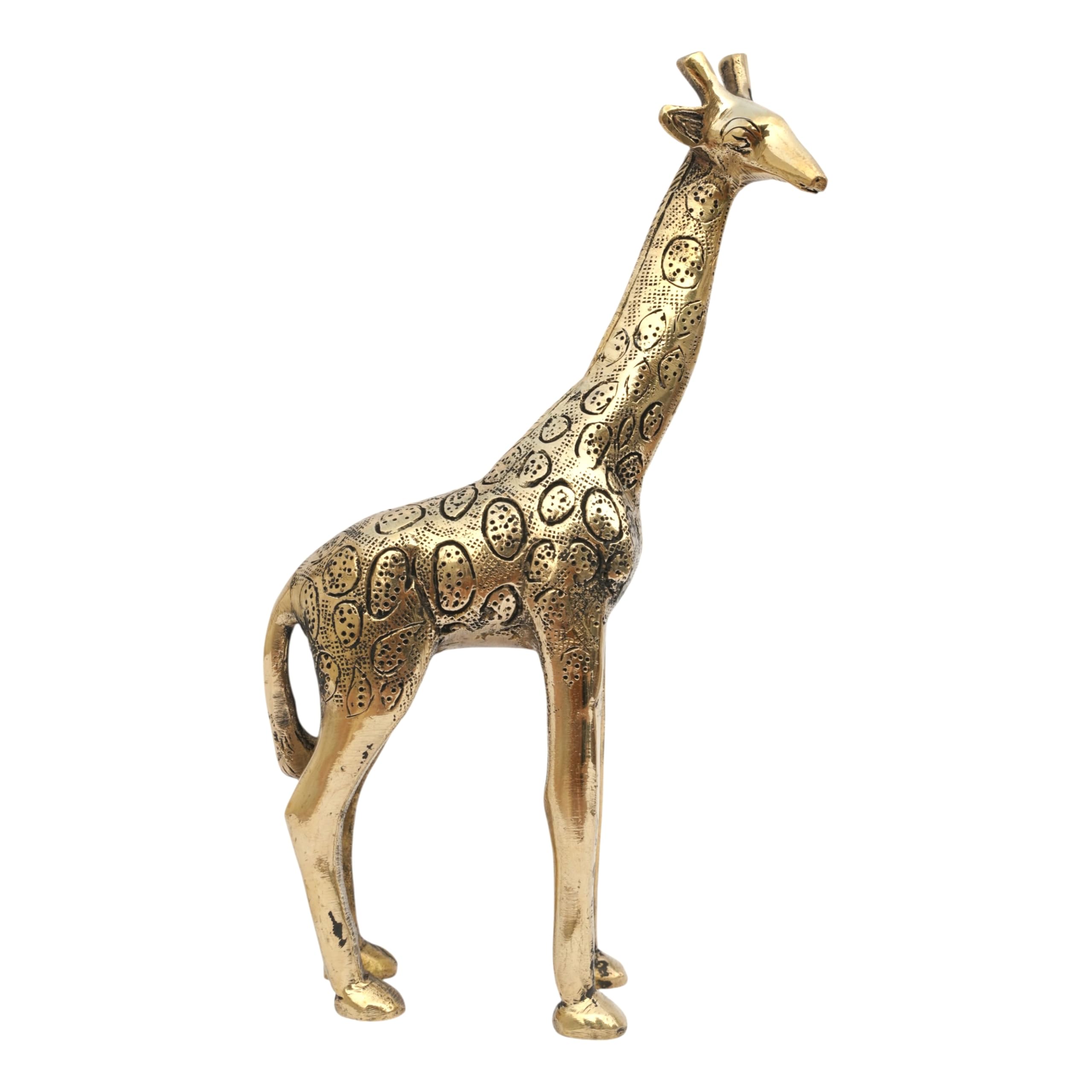 Brongs Brass Giraffe Statue | Height - 23 Cm Aprrox | Weight - 950 Gram Approx | Vastu Idol For Home And Office | Zonal Placemen