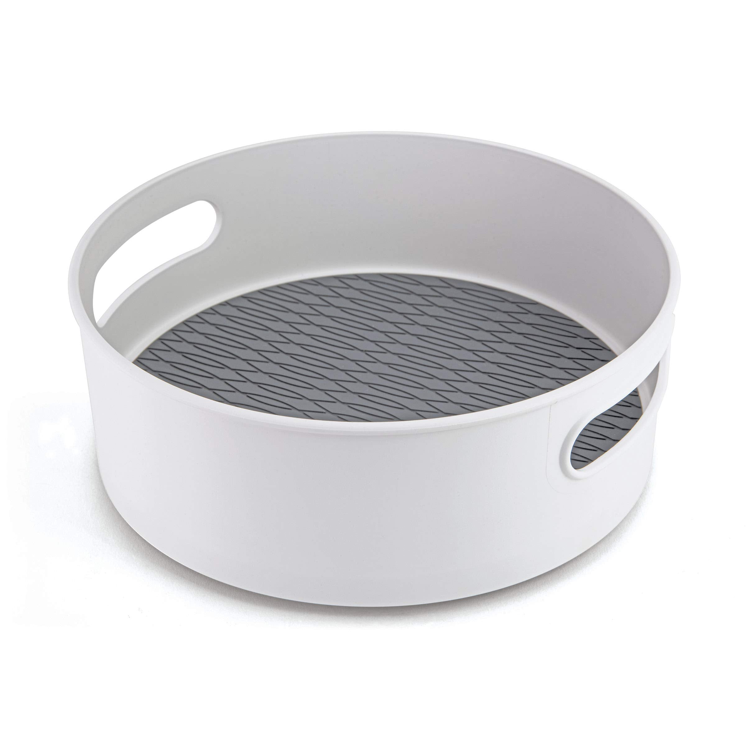 Copco Non-Skid Storage Turntable, 10-Inch, Gray And White