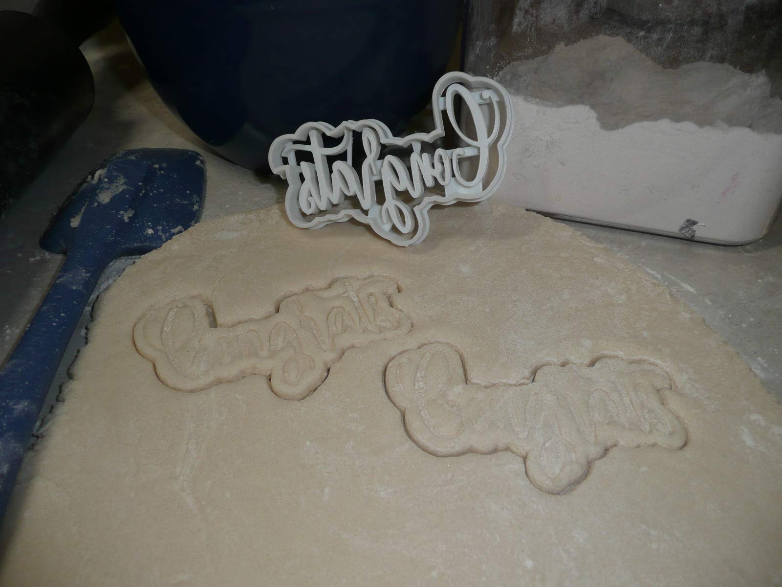 Congrats Congratulations Word Fancy Writing Good Wishes Cookie Cutter Made In Usa Pr2515
