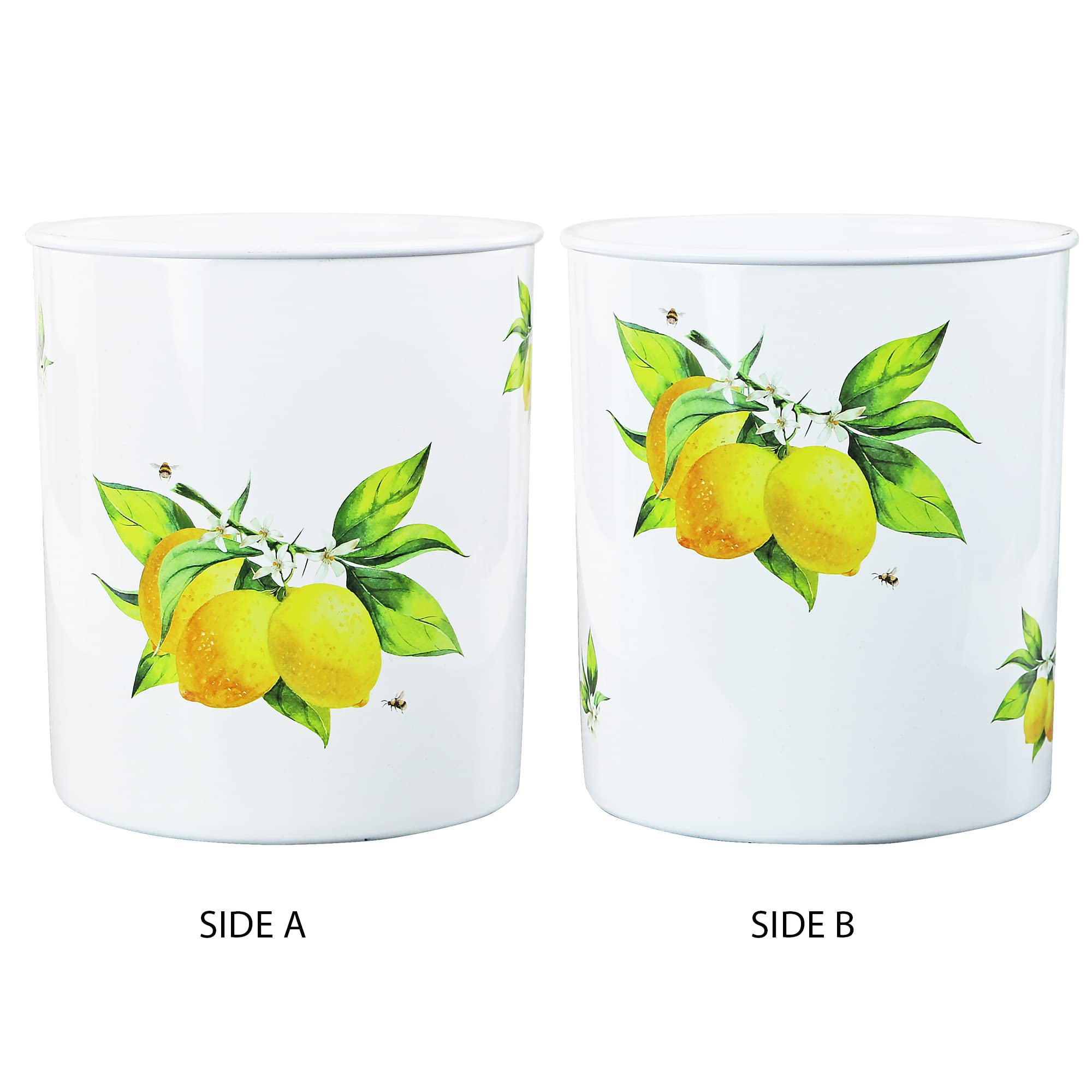 Reston Lloyd Multipurpose Crock Organize All Kinds Of Utensils & Kitchen Tools, Extra Large Holder, Fresh Lemons