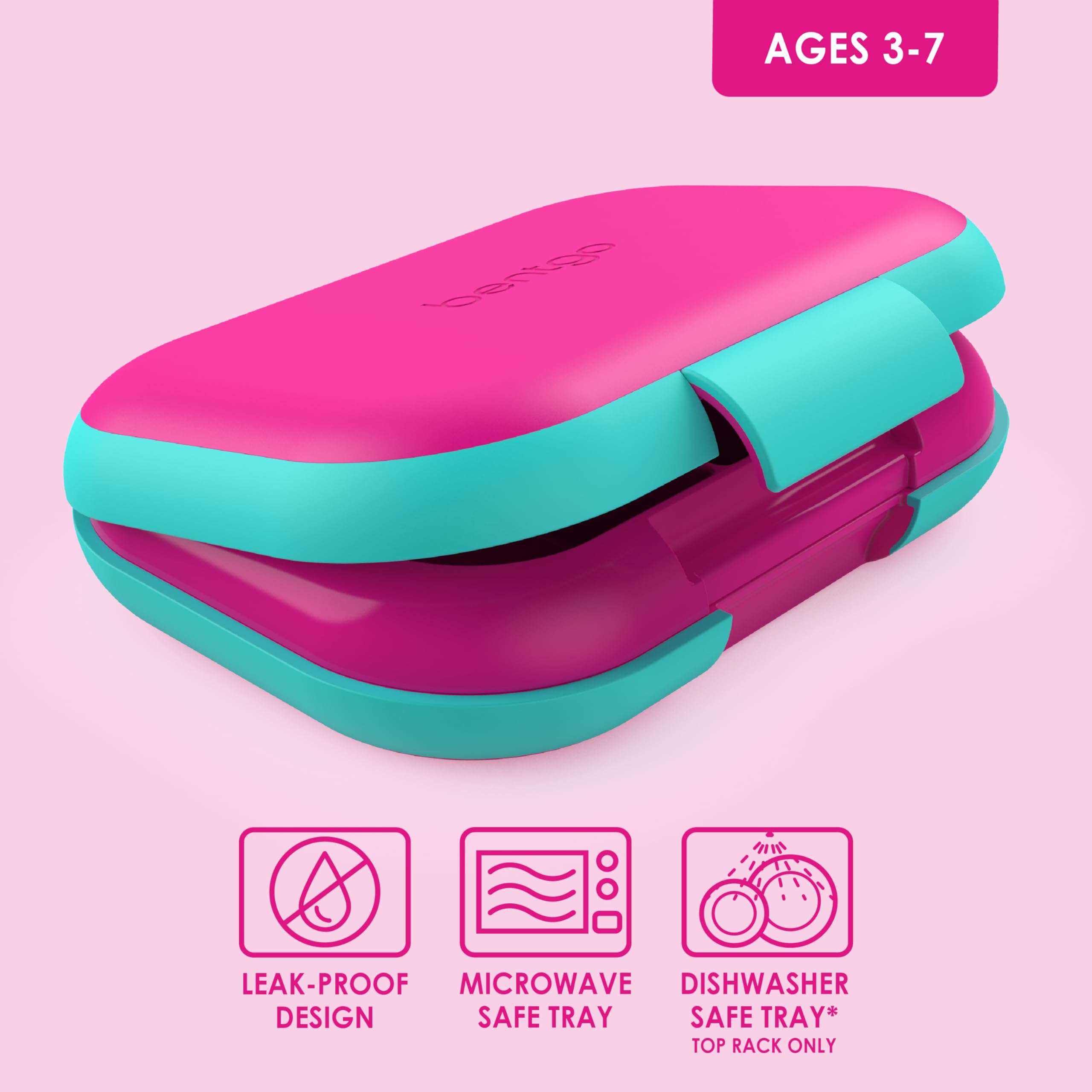 Bentgo Kids Chill Lunch Box - Leak-Proof Bento Box With Removable Ice Pack & 4 Compartments For On-The-Go Meals - Microwave & Di
